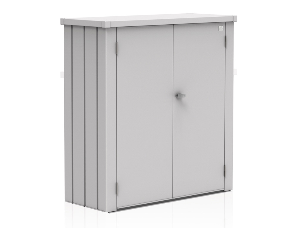 Skříňka na terasu Biohort ROMEO M, stříbrná metalíza BH55070