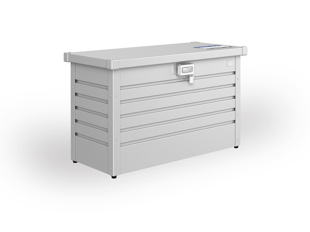 Zahradní box BIOHORT s bezpečnostním zámkem, stříbrná metalíza BH64910