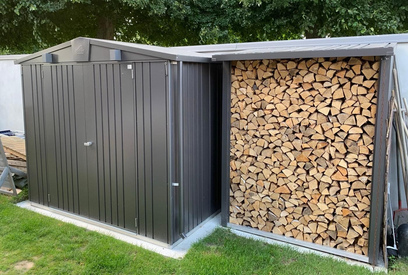 Dřevník WoodStock 150, šedá metalíza BH37010 - Obrázek 4