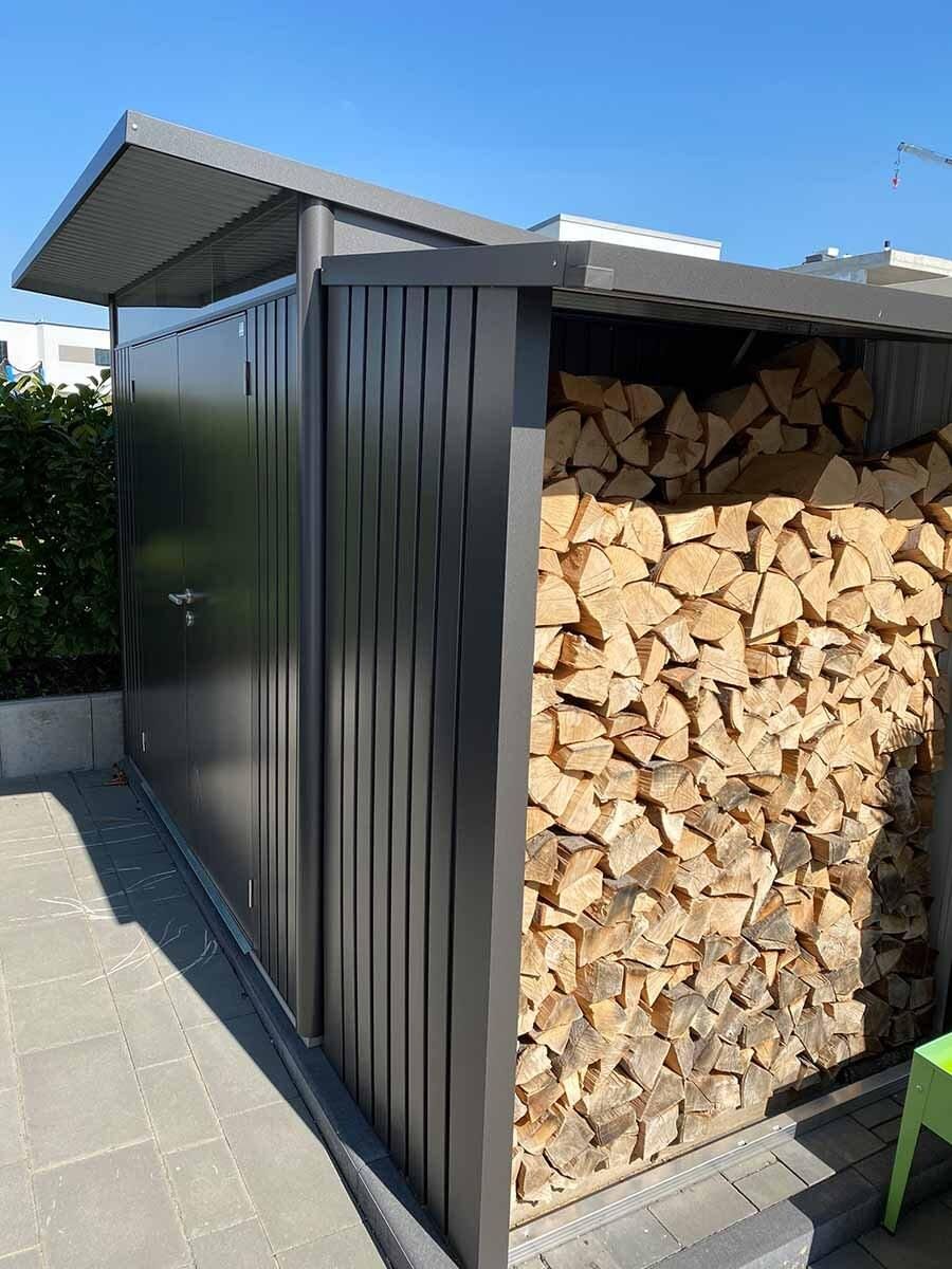 Dřevník WoodStock 150, šedá metalíza BH37010 - Obrázek 5