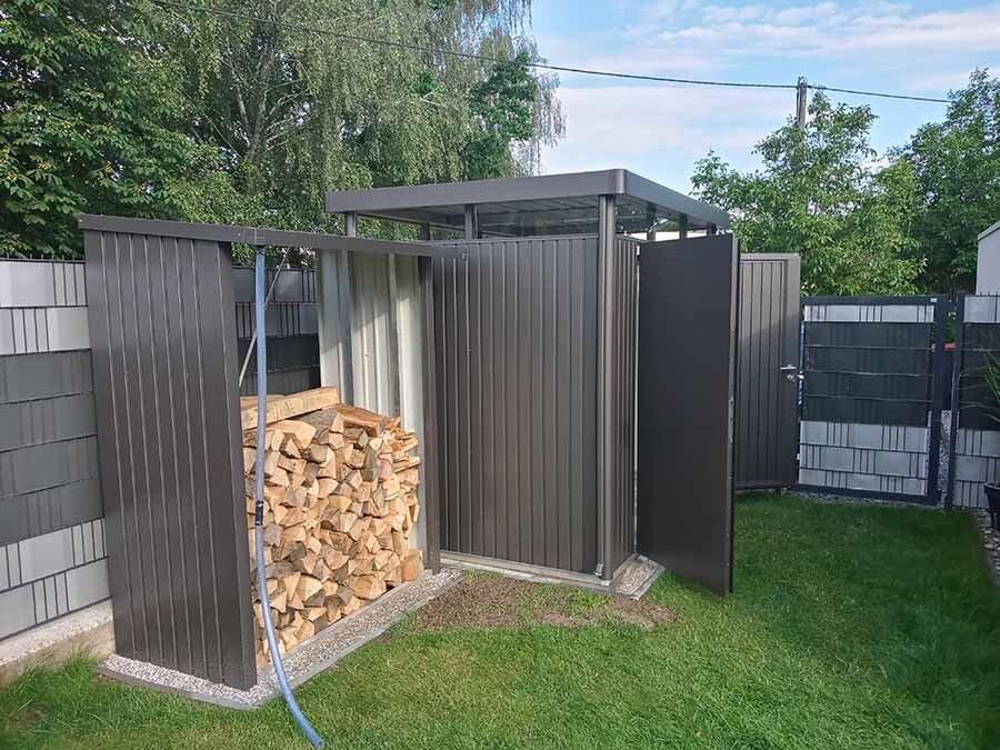 Dřevník WoodStock 150, šedá metalíza BH37010 - Obrázek 6