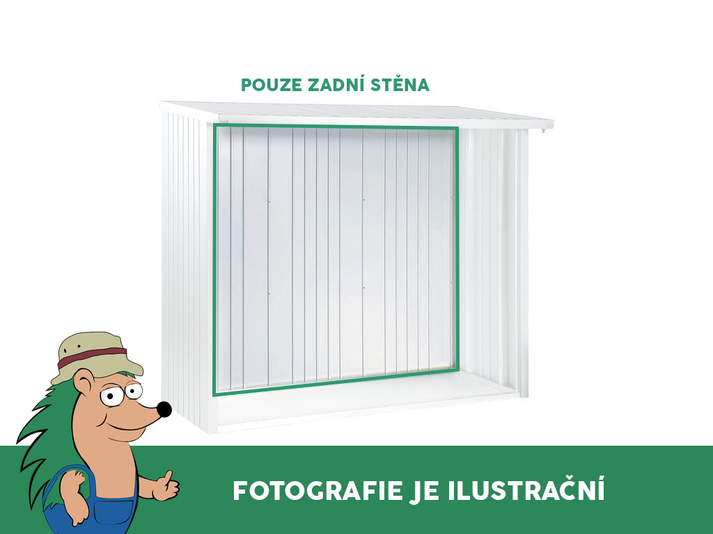 Zadní stěna k dřevníku WoodStock 150 v šedém křemeni metalíza