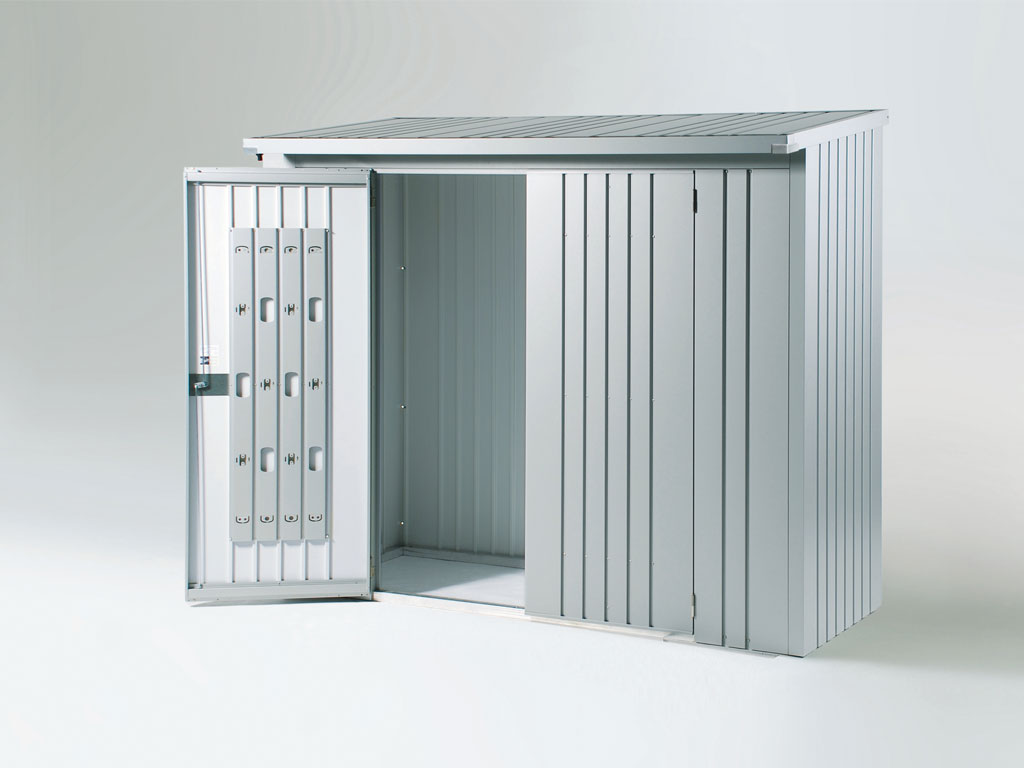 Dveřní set k dřevníku WoodStock 230, stříbrná metalíza BH35002