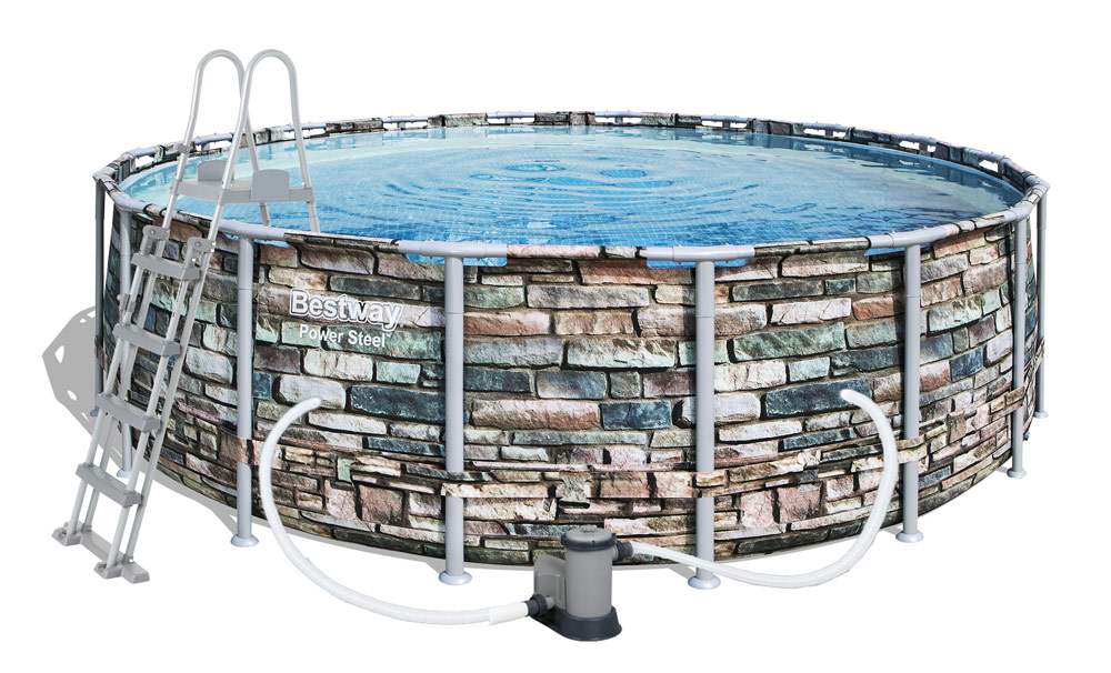 Bazén BESTWAY Power Steel Stone 5,49 x 1,32 m - 56886 TP56886
