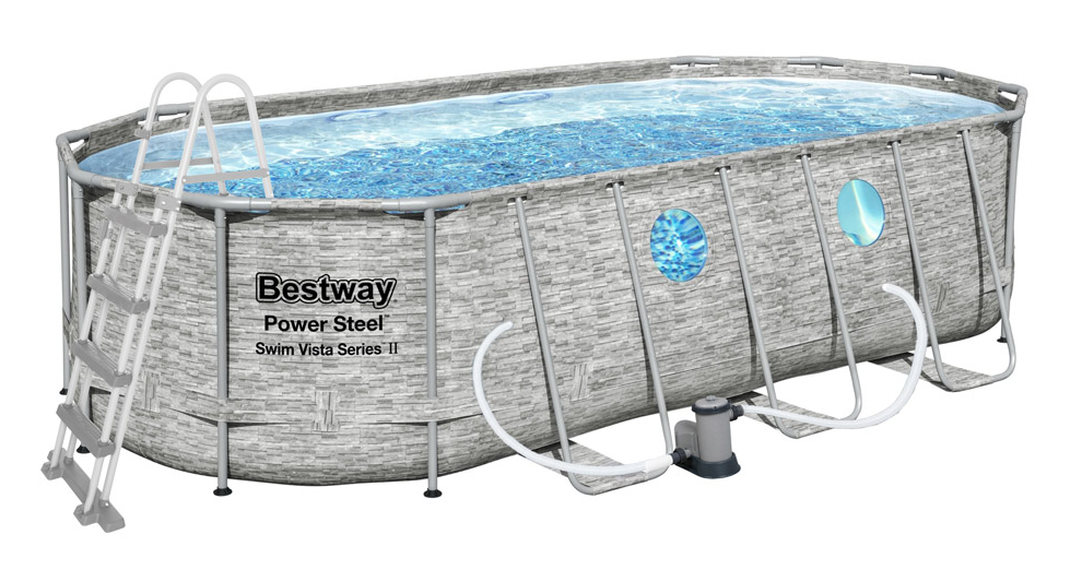 Bazén BESTWAY Power Steel Rattan Swim Vista 5,49 x 2,74 x 1,22 m - 56716 TP56716