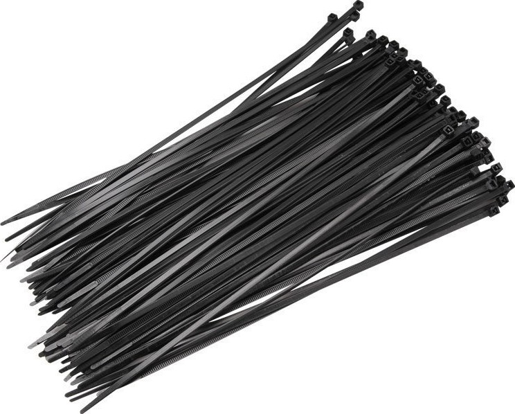 Plastové stahovací pásky 200 mm (100 ks), černá ZJSG03598BL