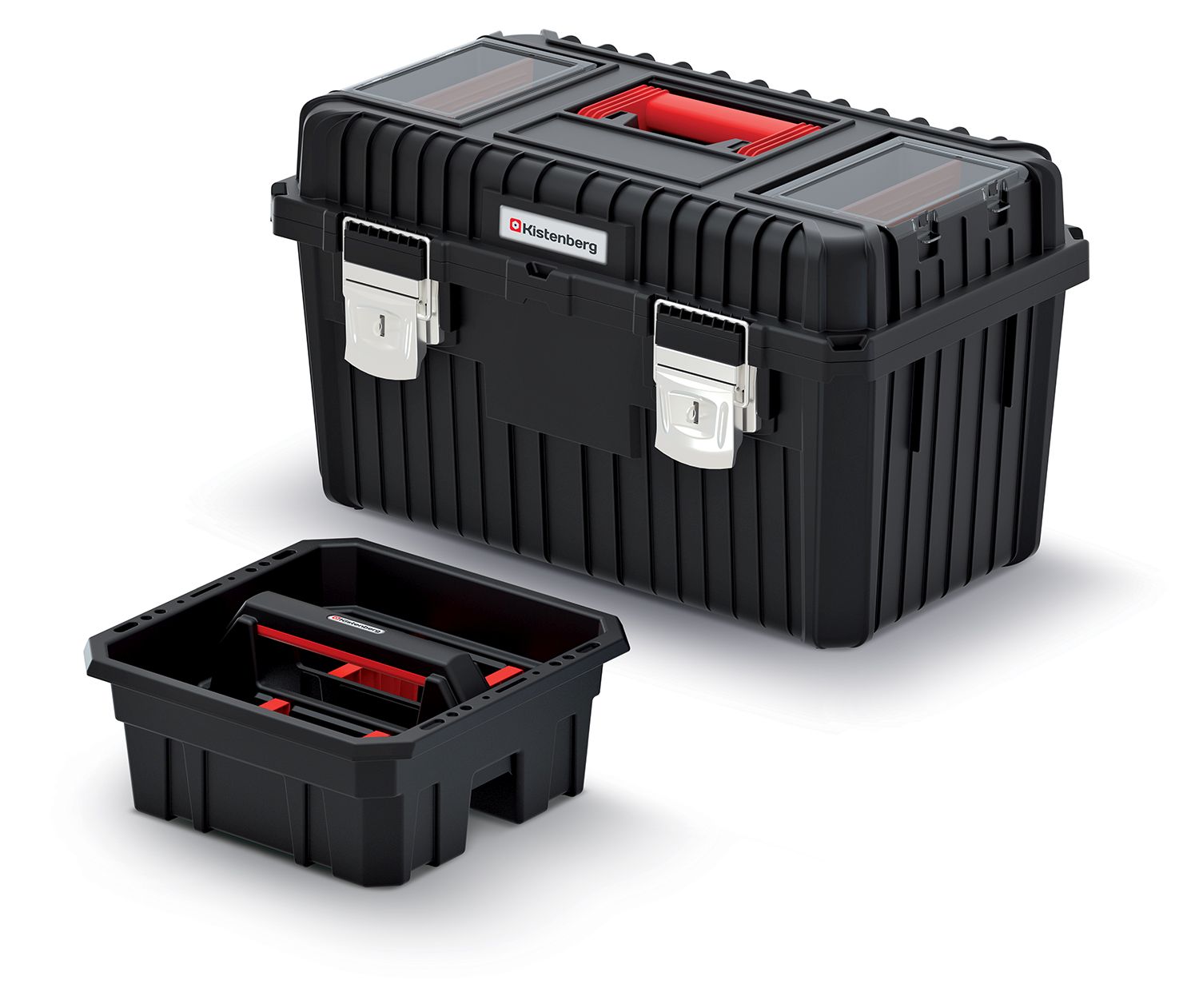 Kufr na nářadí HEAVY černý 585x360x337, s kovovými zámky PRKHV603535FM-S411