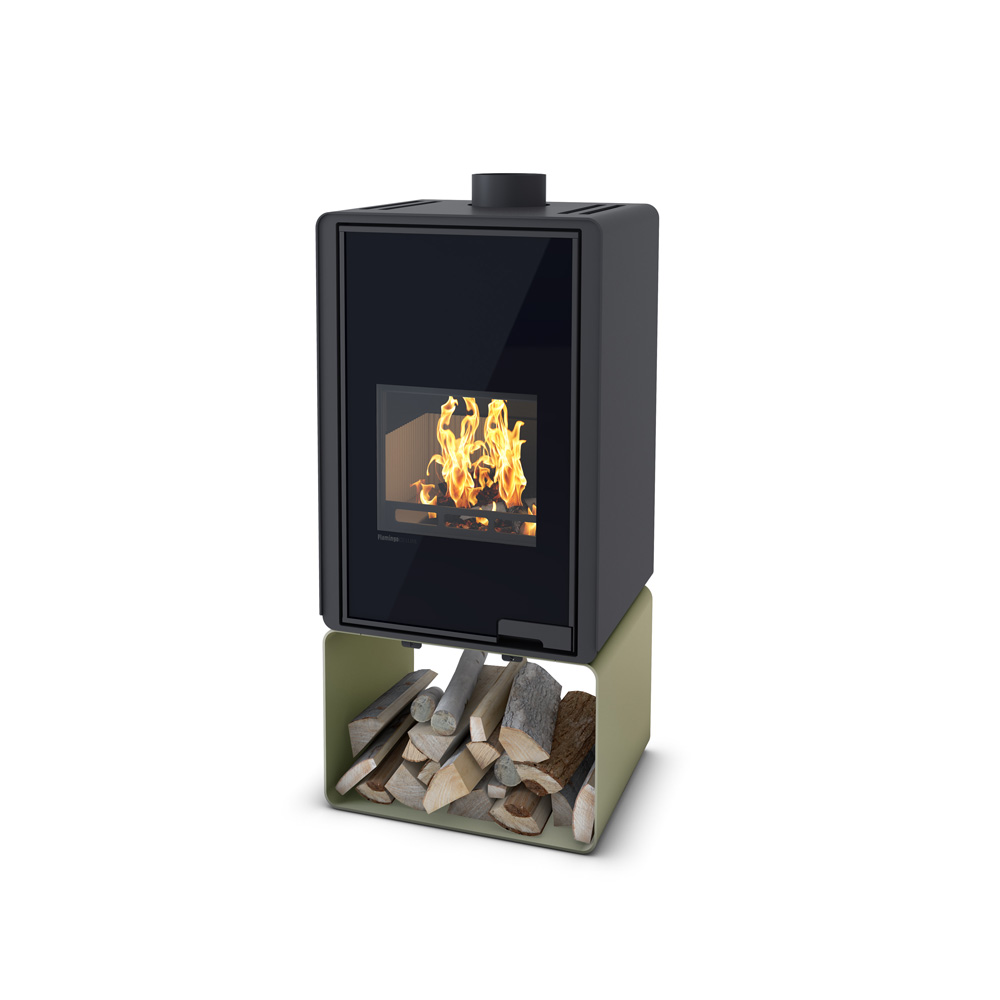 Krbová kamna FLAMINGO DELUXE PENTAI, olivová FLHSF42-024