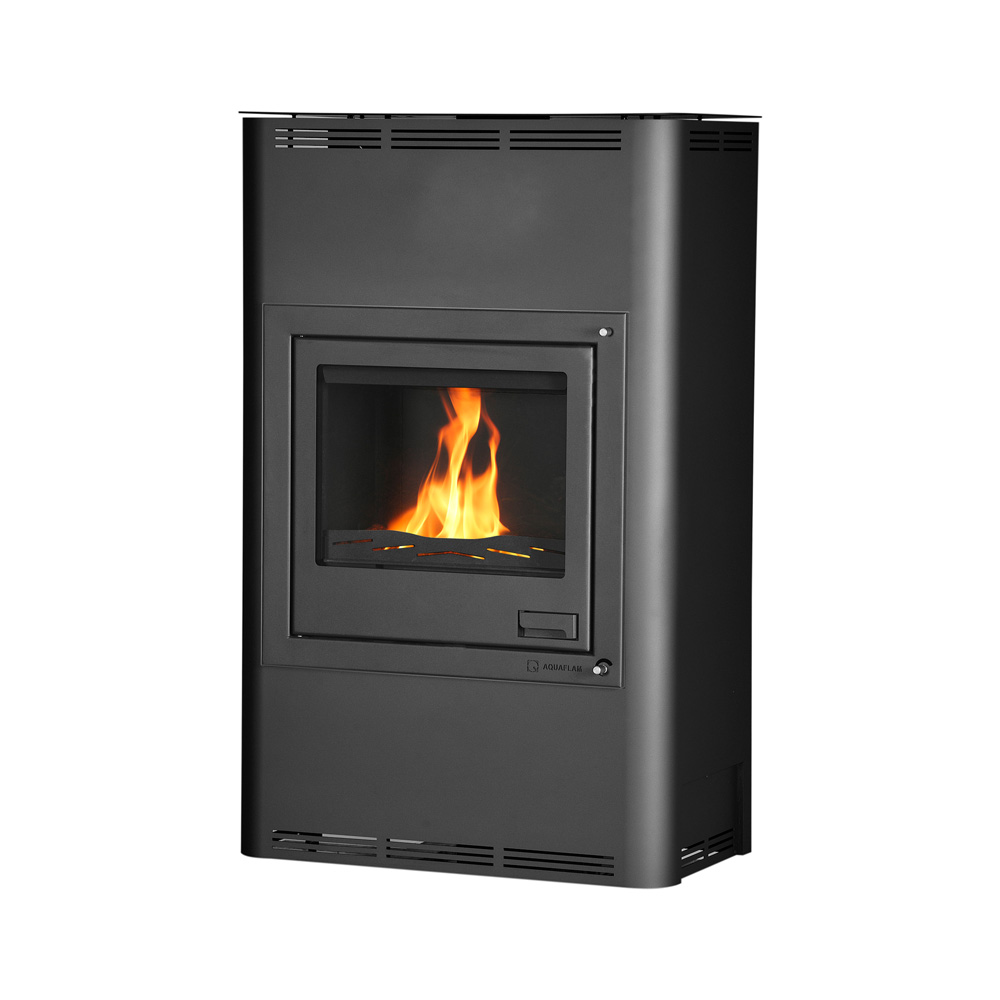 Kamna s výměníkem AQUAFLAM 25, černá, manuální regulace FLHSF29-006