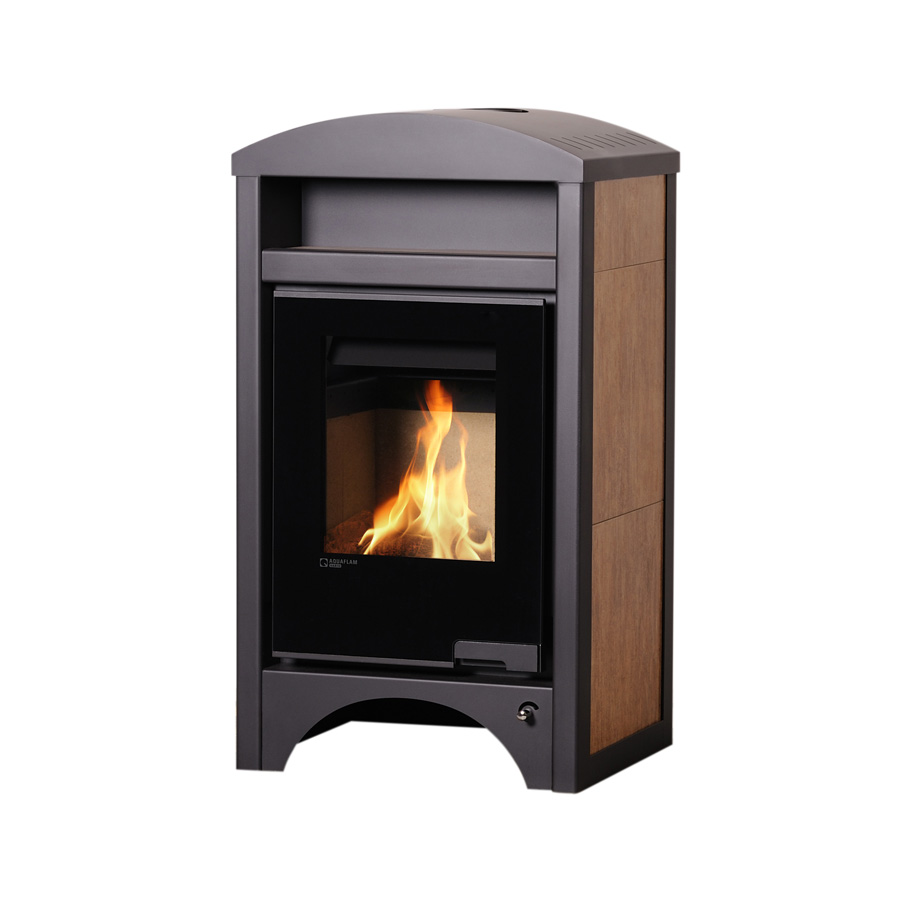 Kamna s výměníkem AQUAFLAM VARIO BARMA 11/5kW dlažba Ořech FLHSF34-002
