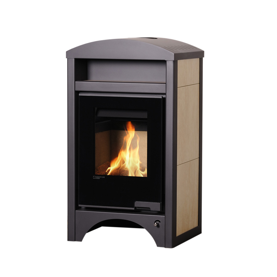 Kamna s výměníkem AQUAFLAM VARIO BARMA 11/7kW dlažba Javor FLHSF34-007