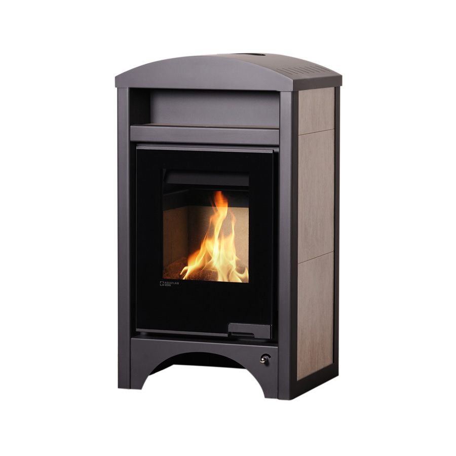 Kamna s výměníkem AQUAFLAM VARIO BARMA 11/7kW dlažba Bělený Dub FLHSF34-009