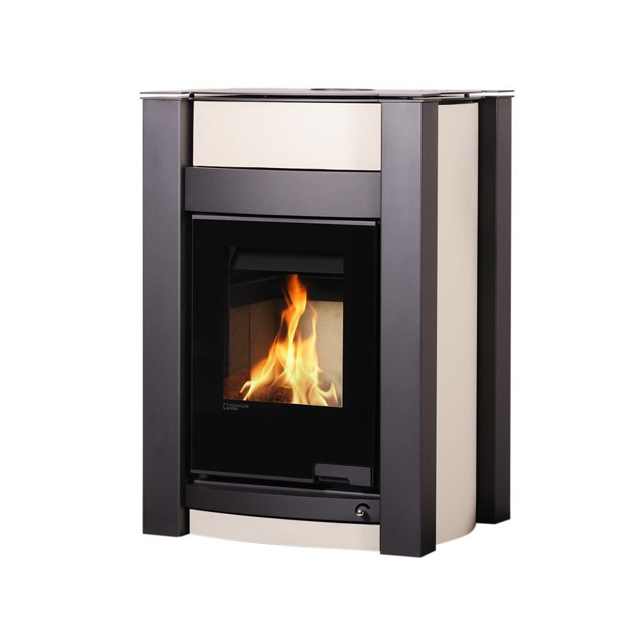 Kamna s výměníkem AQUAFLAM VARIO KALMAR 11/7kW krémová FLHSF34-022
