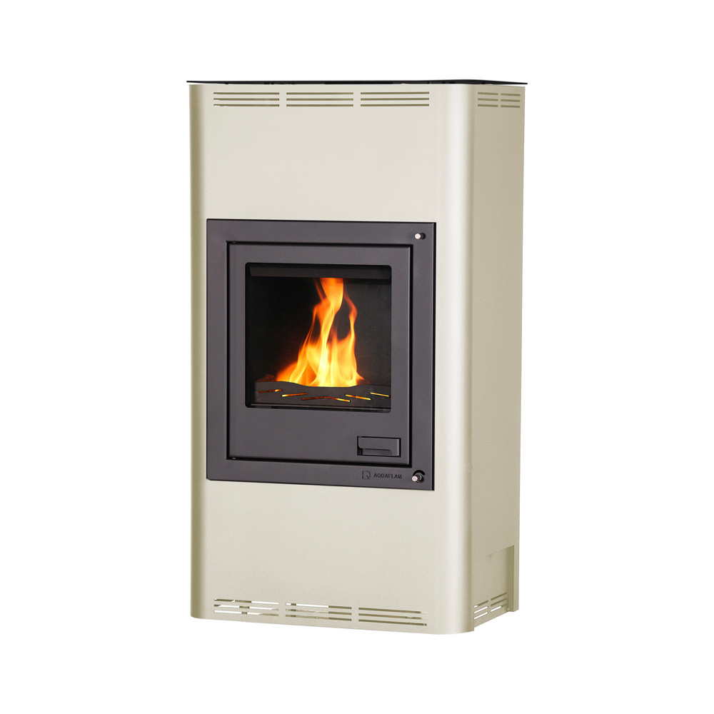 Kamna s výměníkem AQUAFLAM 17, krémová, základní regulace FLHSF29-030
