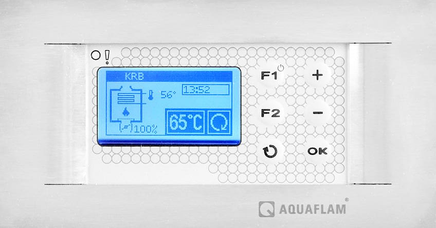 Kamna s výměníkem AQUAFLAM 12, krémová, automatická regulace FLHSF29-025 - Obrázek 5