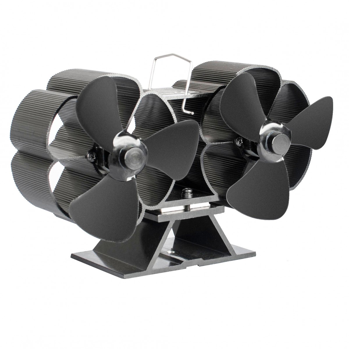 Ventilátor na kamna FLAMINGO dvouhlavý, černý FLHSF17-270