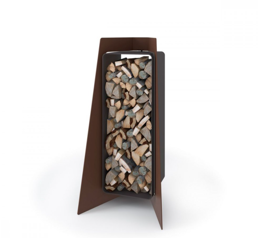 Stojan na dřevo FLAMINGO DELUXE 3, hnědá - sametová (Island) FLHSF42-046