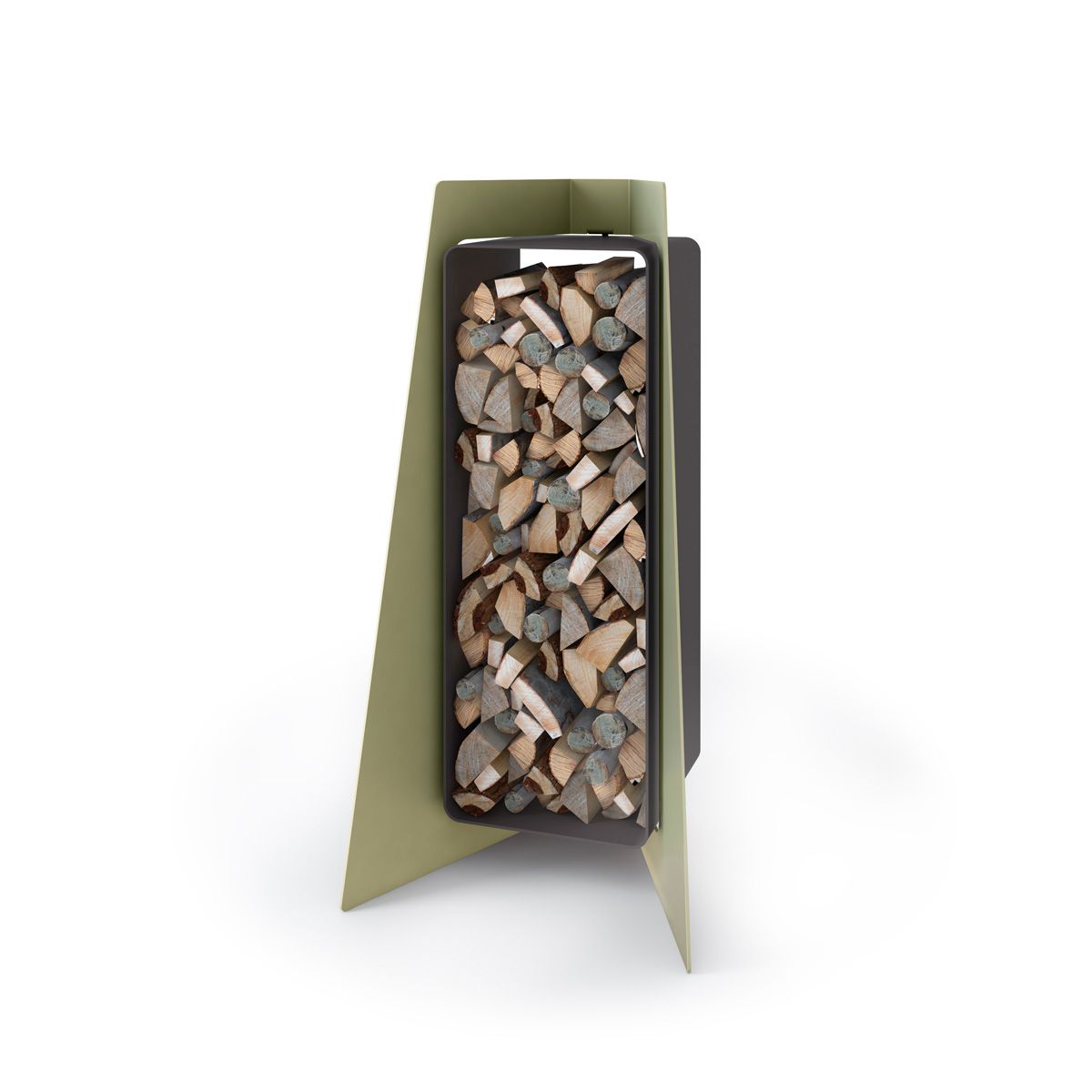 Stojan na dřevo FLAMINGO DELUXE 3, olivová (Island) FLHSF42-048