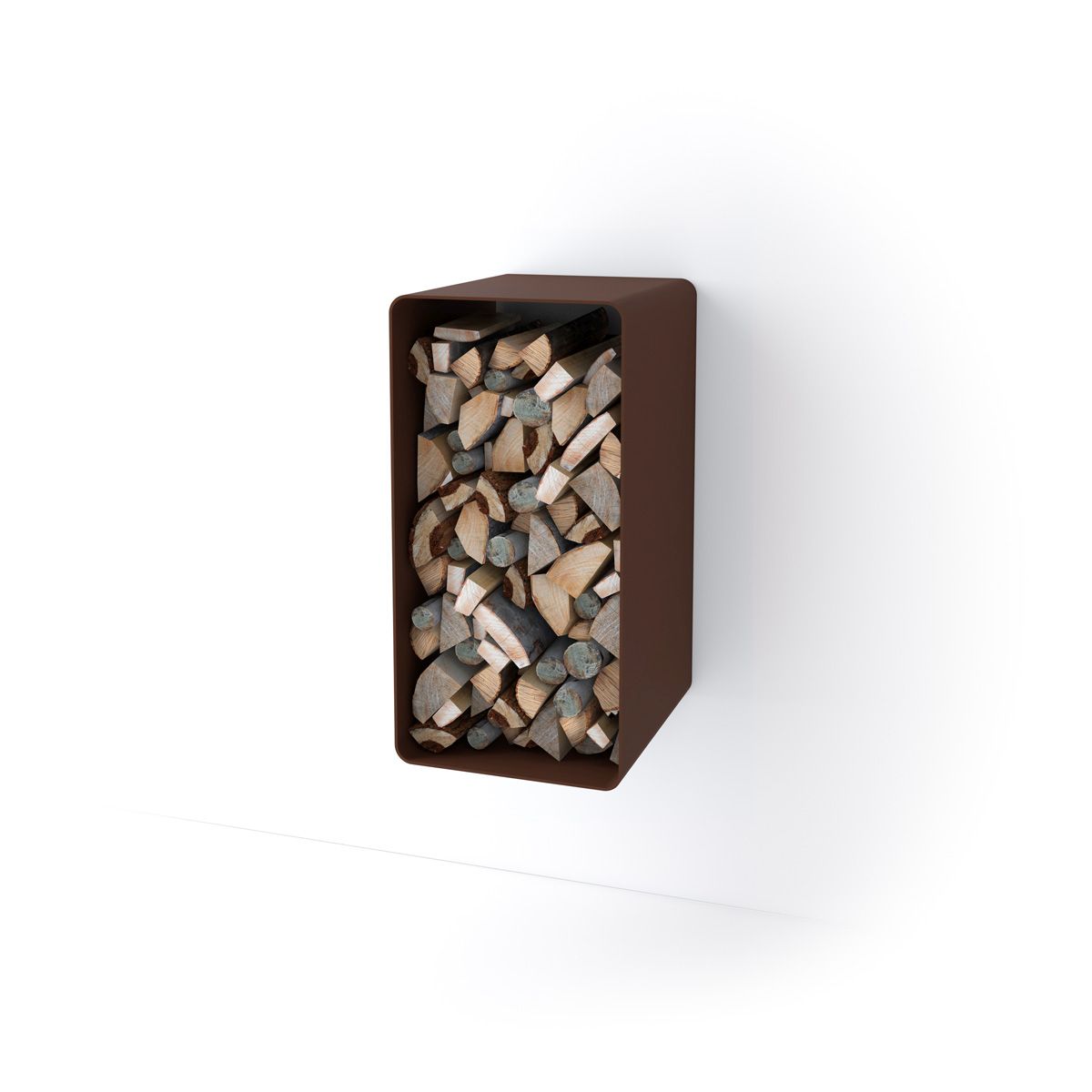 Stojan na dřevo FLAMINGO DELUXE 1, hnědá - sametová (Malia) FLHSF42-064