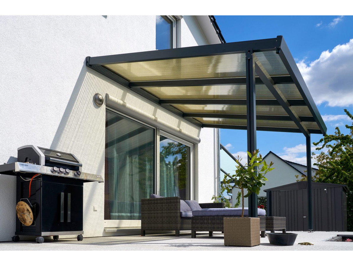 Hliníková pergola Terrassendach Premium 3,09 x 3,06 M - bronzový akryl / antracit GU4295112X (obrázek 3)