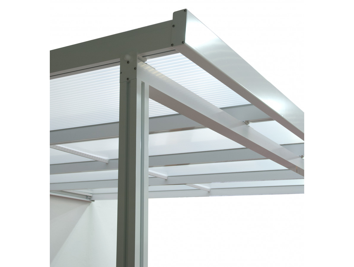 Hliníková pergola Terrassendach Premium 3,09 x 3,06 m - čirý akryl / bílá GU4295009X (obrázek 5)