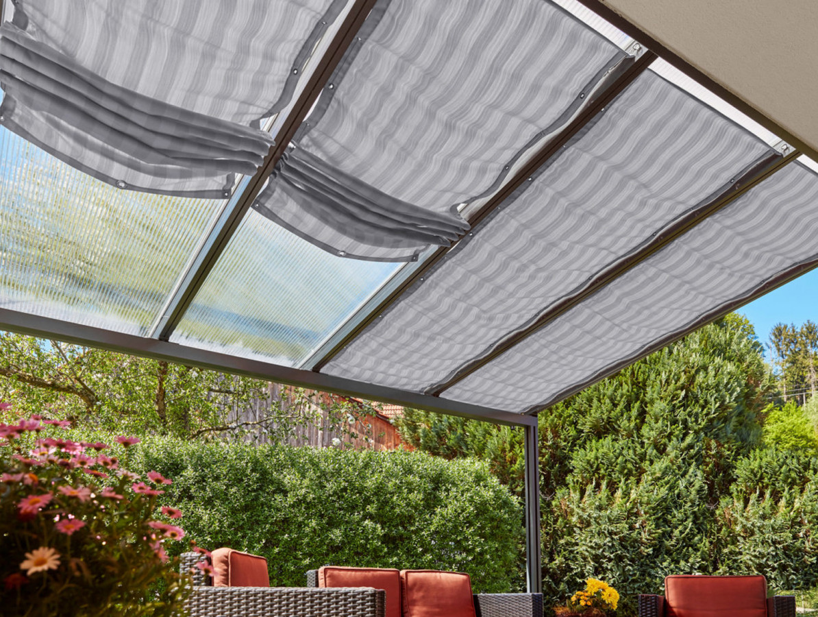 Hliníková pergola Terrassendach Premium 3,09 x 3,06 m - čirý akryl / bílá GU4295009X (obrázek 8)