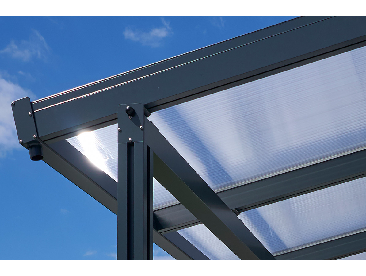 Přístřešek na auto Carport Premium A, 3,094 x 5,62 m, antracit / čirá GU4296309X