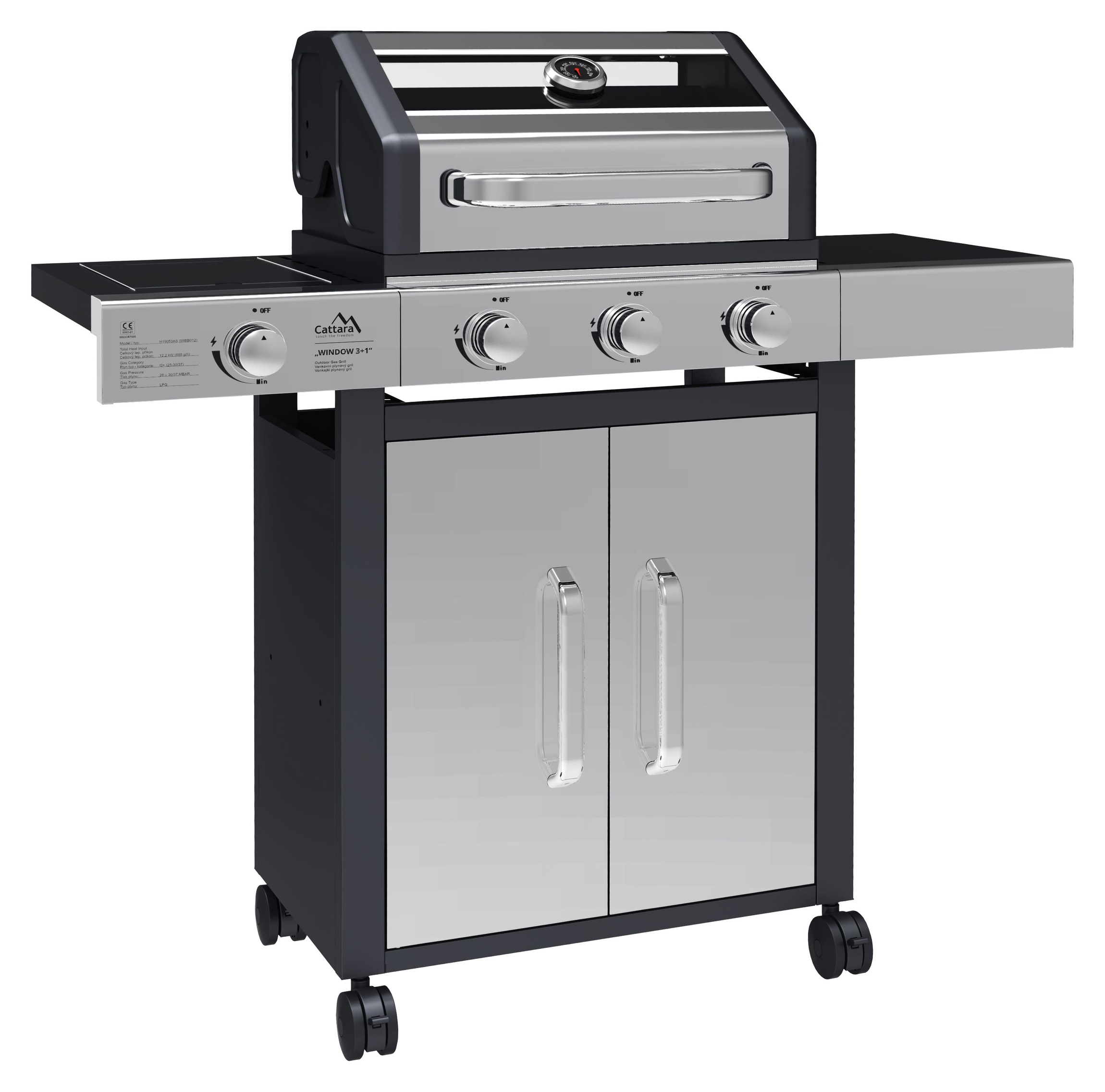 Gril plynový WINDOW 3+1 pojízdný CT99BB012
