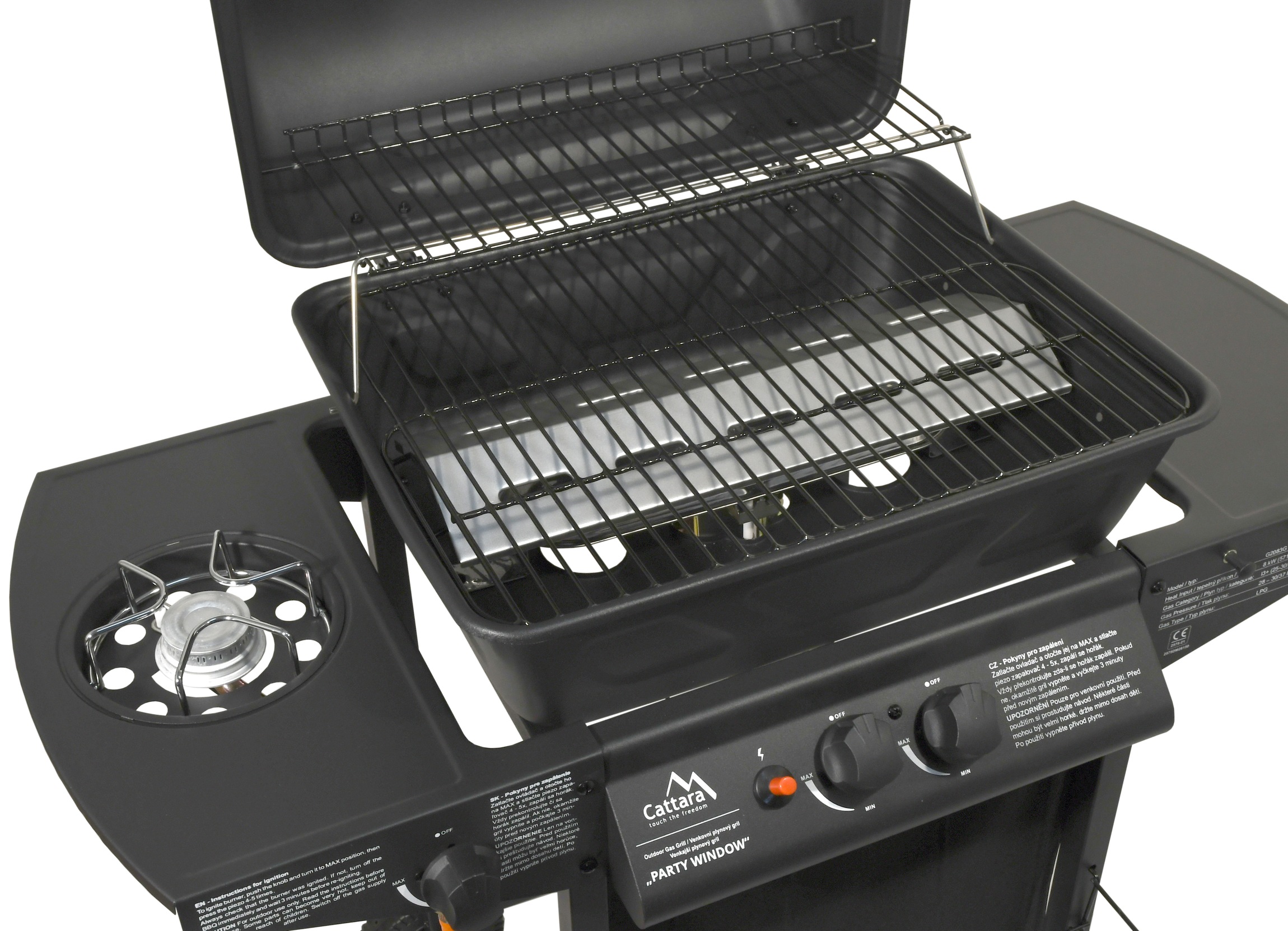 Gril plynový PARTY WINDOW 2+1 pojízdný CT99BB013