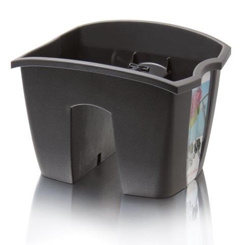 Truhlík balkonový CROWN 24x28x20 cm, 7l, antracit PRDCRO240-S433