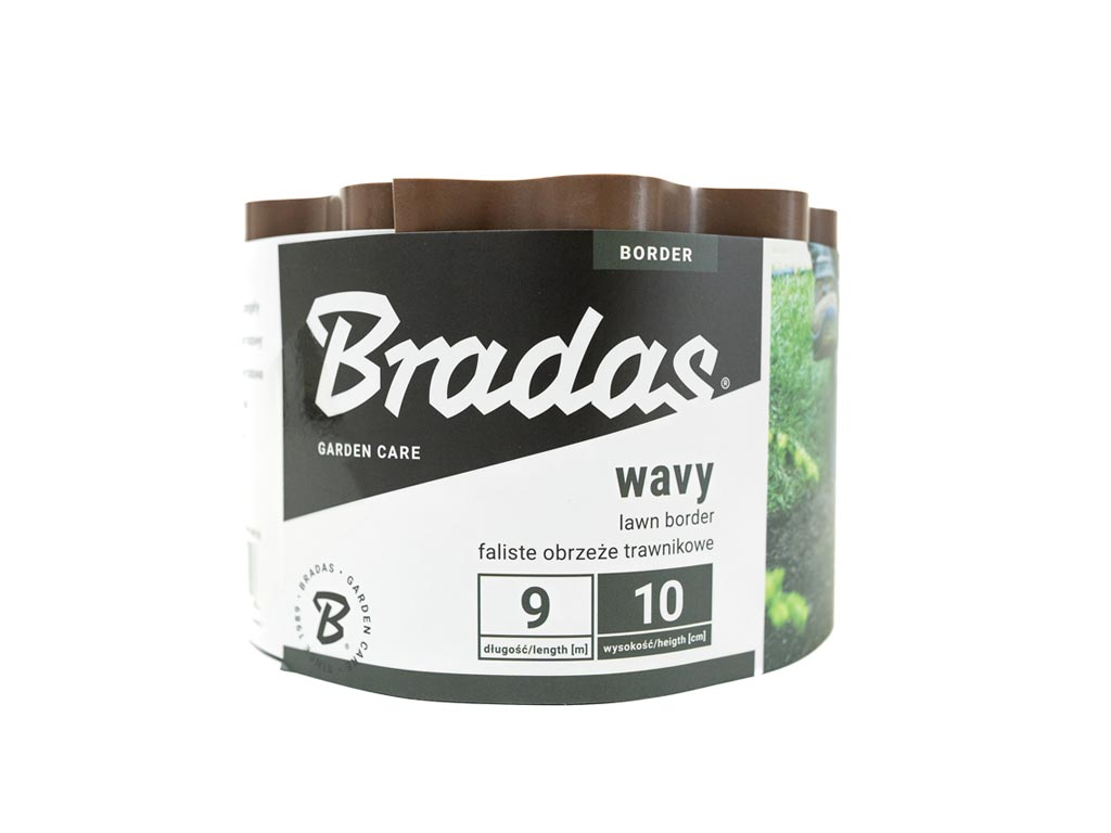 Lem trávníku Bradas 9 m x 10 cm, hnědý BROBFB0910