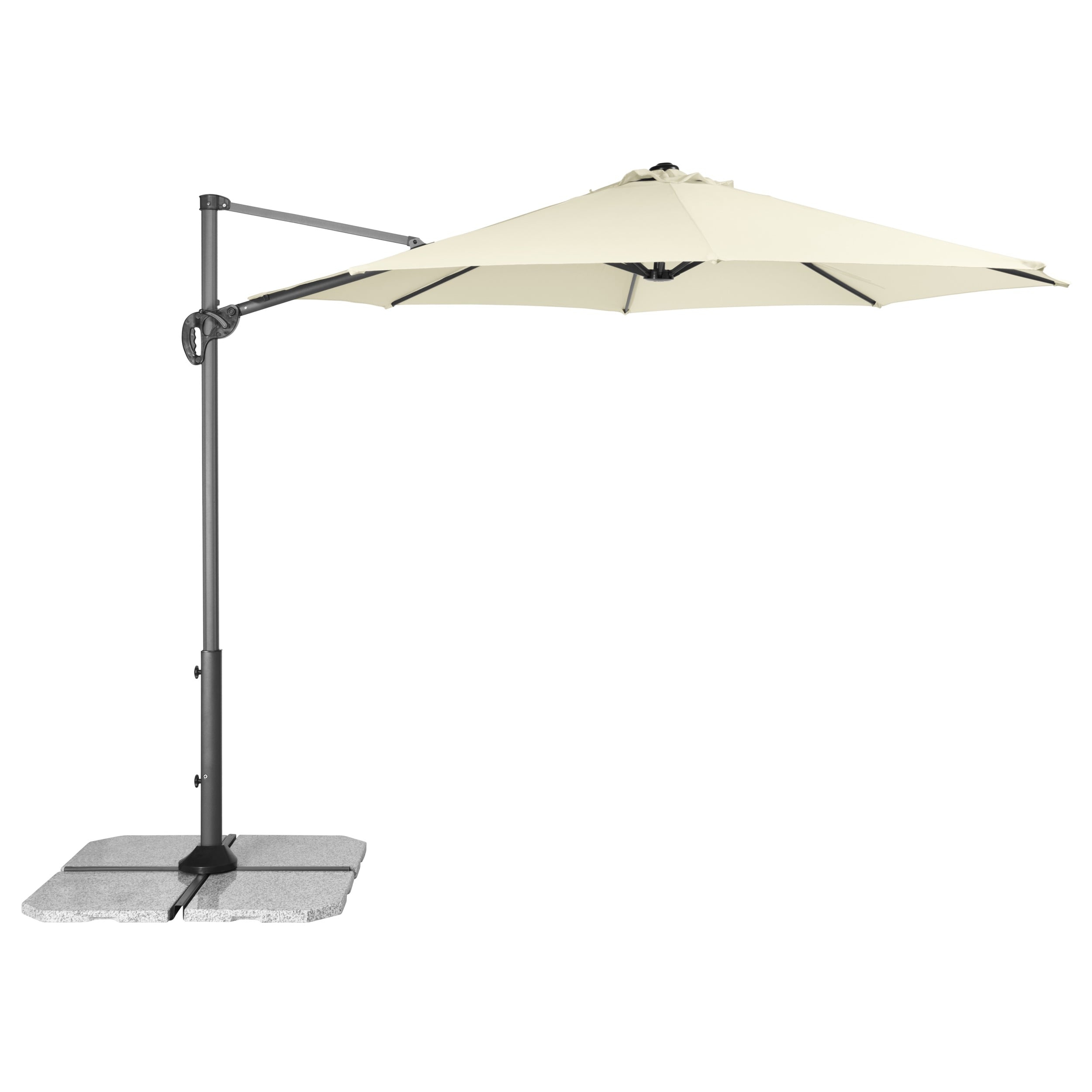 Zahradní výkyvný slunečník s boční tyčí  RAVENNA SMART 3 m, přírodní DP453248820