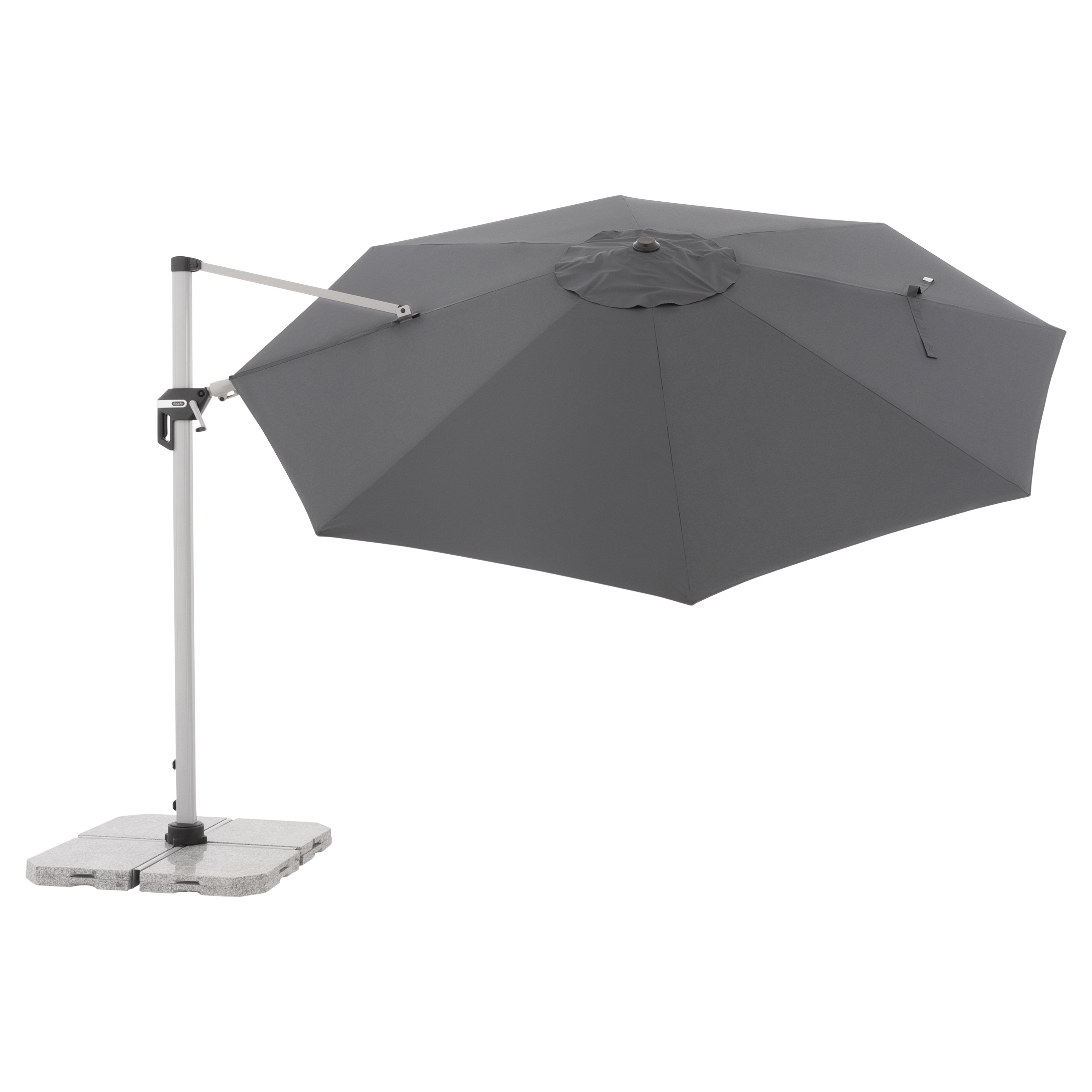 Výkyvný zahradní slunečník s boční tyčí Doppler ACTIVE 370 cm, antracit DP446251840 (obrázek 5)