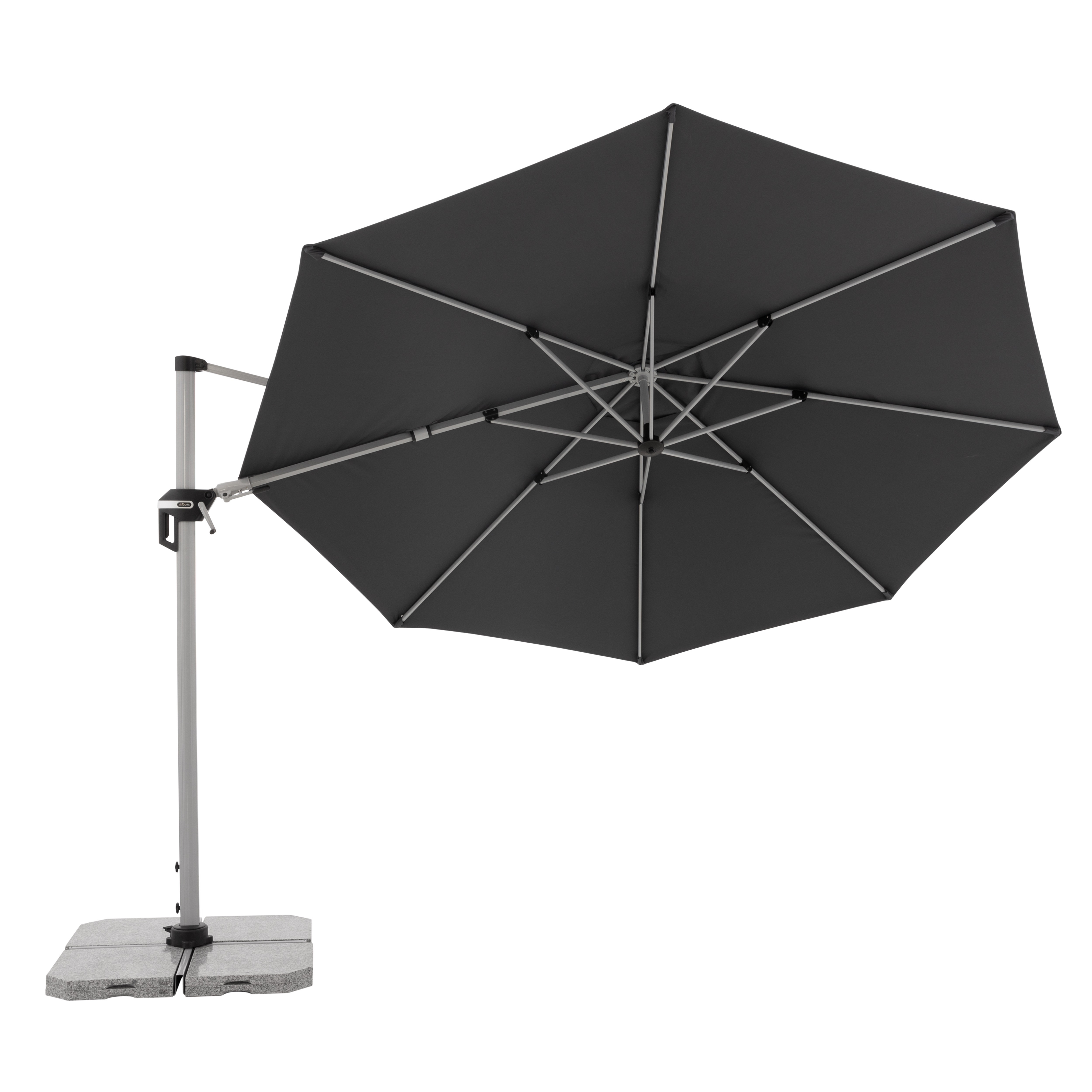 Výkyvný zahradní slunečník s boční tyčí Doppler ACTIVE 370 cm, antracit DP446251840 (obrázek 8)