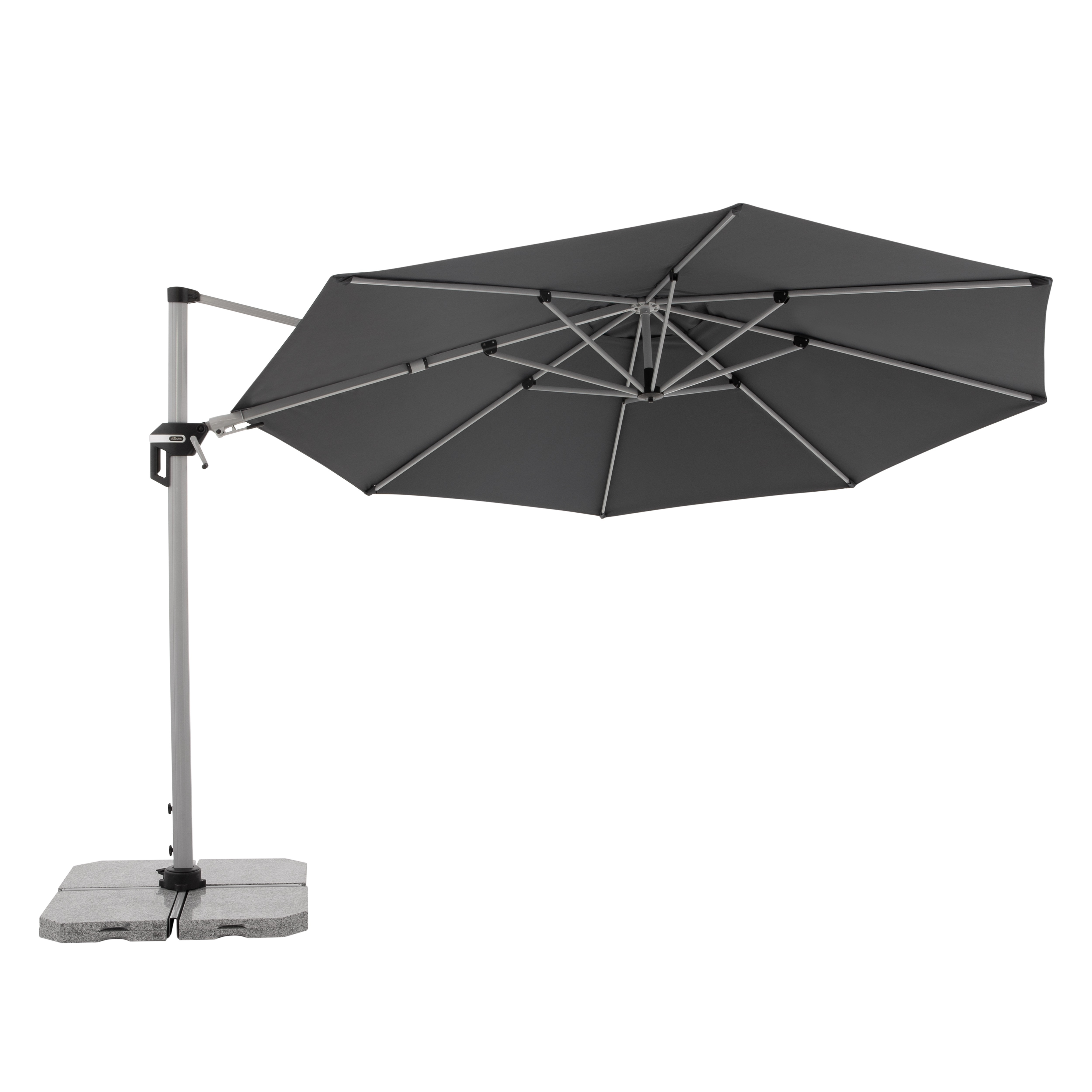 Výkyvný zahradní slunečník s boční tyčí Doppler ACTIVE 370 cm, antracit DP446251840 (obrázek 9)