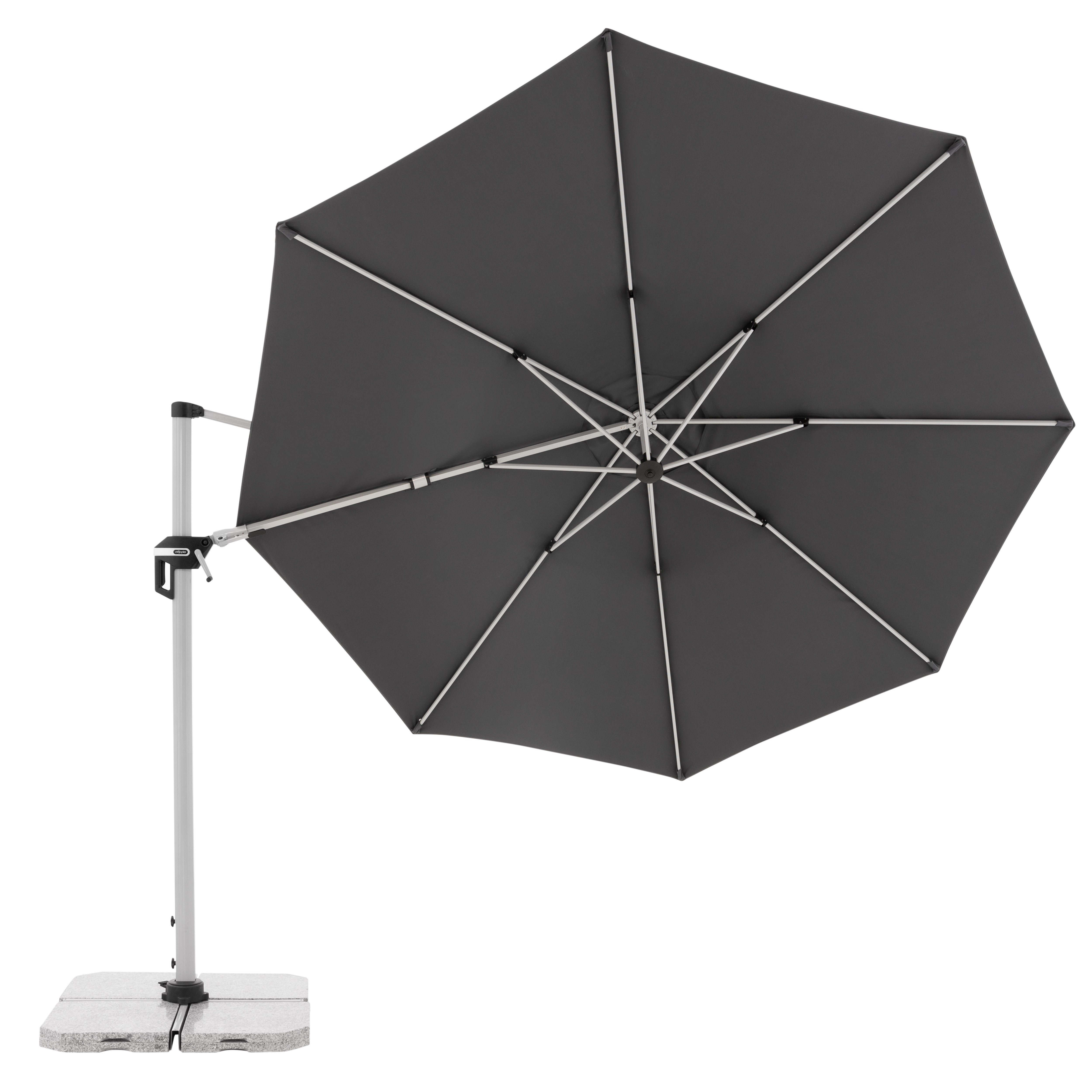 Výkyvný zahradní slunečník s boční tyčí Doppler ACTIVE 370 cm, antracit DP446251840 (obrázek 10)