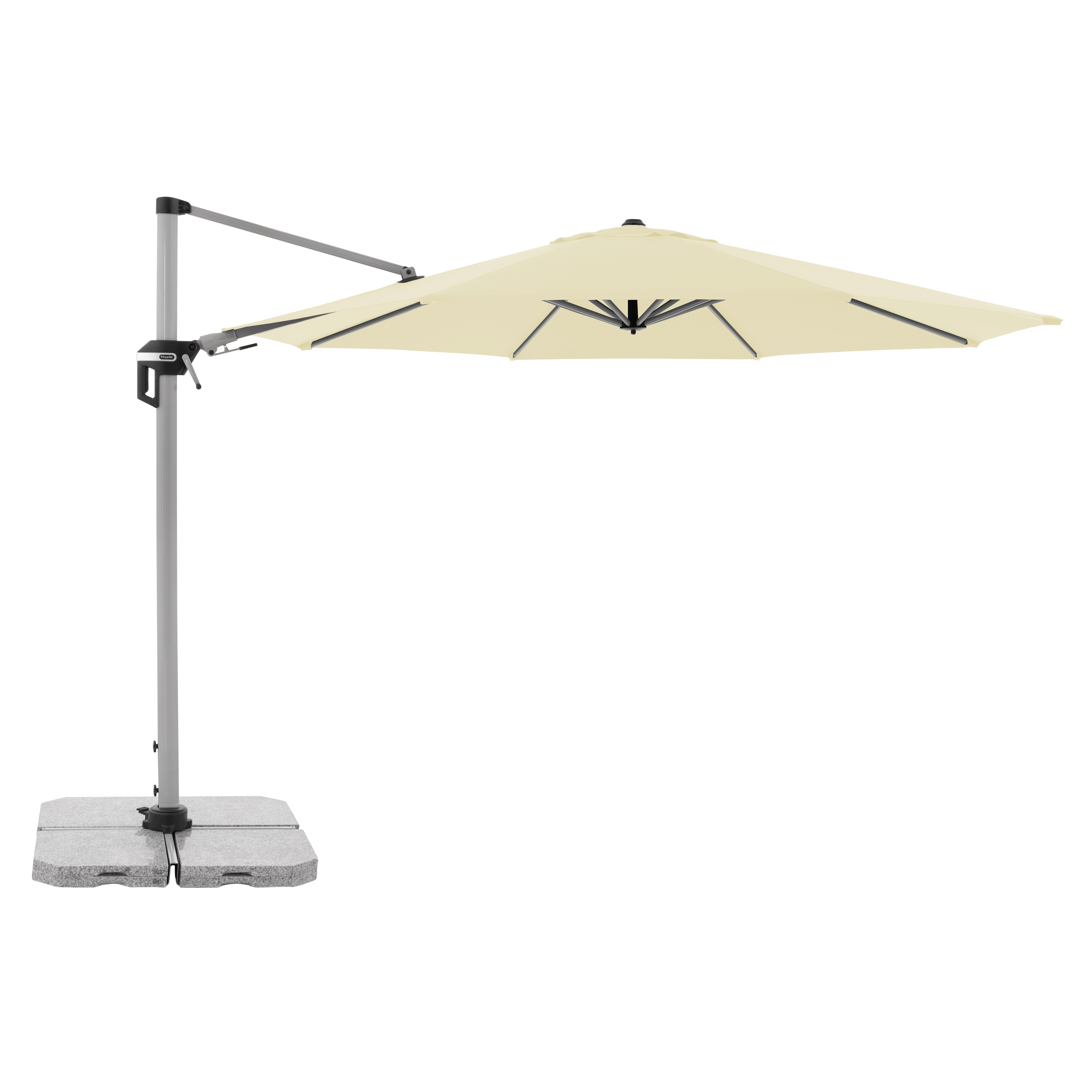 Výkyvný zahradní slunečník s boční tyčí Doppler ACTIVE 370 cm, přírodní DP446251820 (obrázek 11)