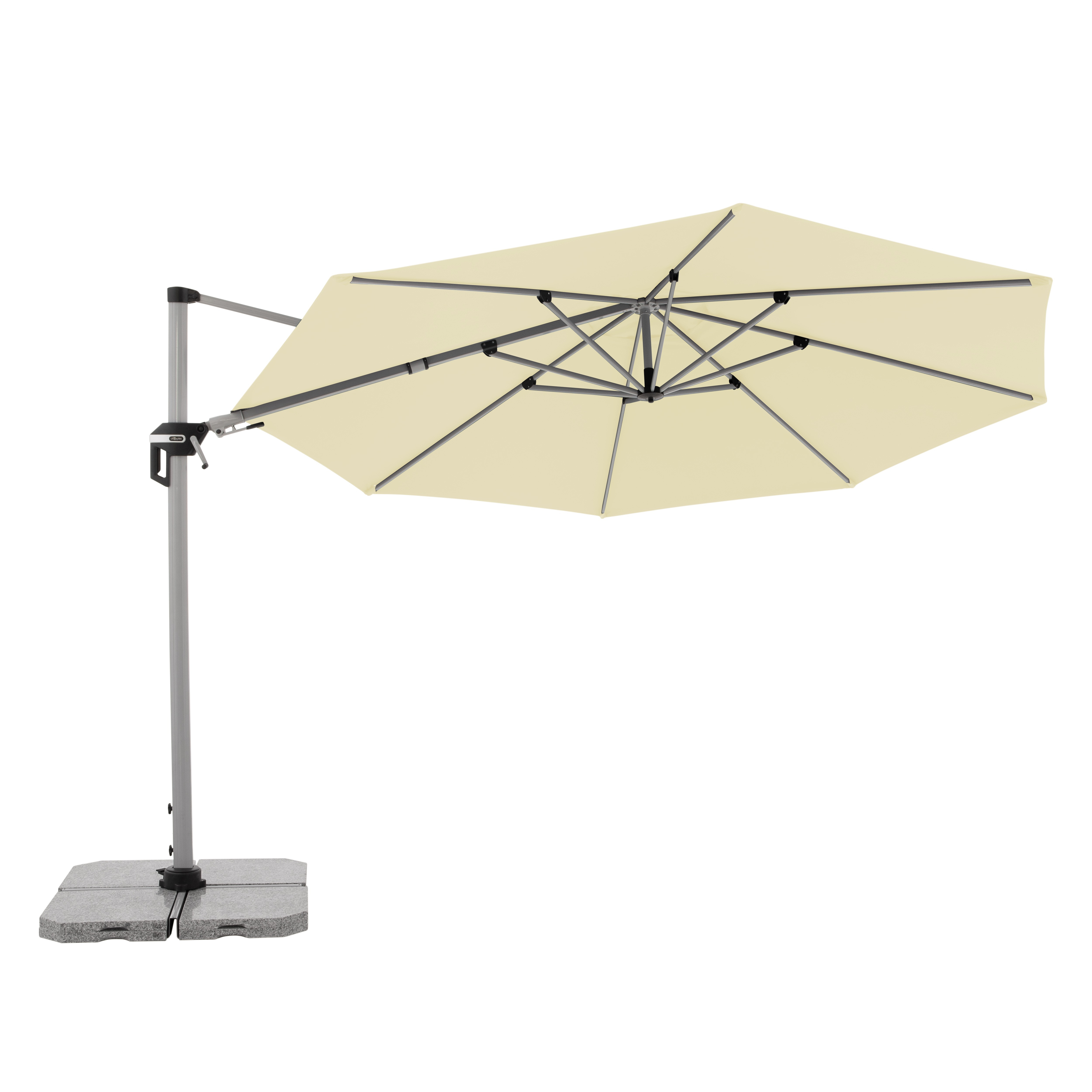 Výkyvný zahradní slunečník s boční tyčí Doppler ACTIVE 370 cm, přírodní DP446251820 (obrázek 9)