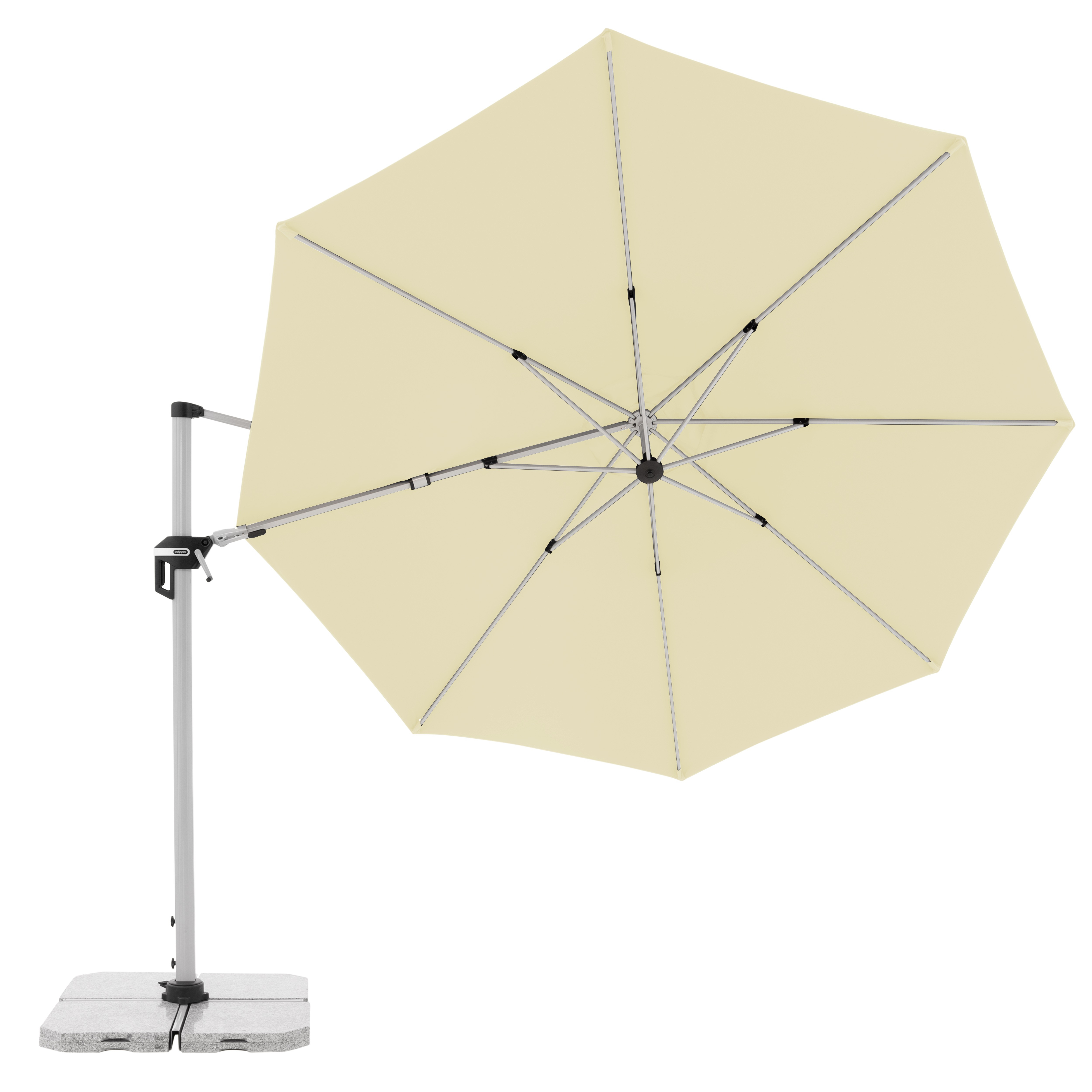 Výkyvný zahradní slunečník s boční tyčí Doppler ACTIVE 370 cm, přírodní DP446251820 (obrázek 10)