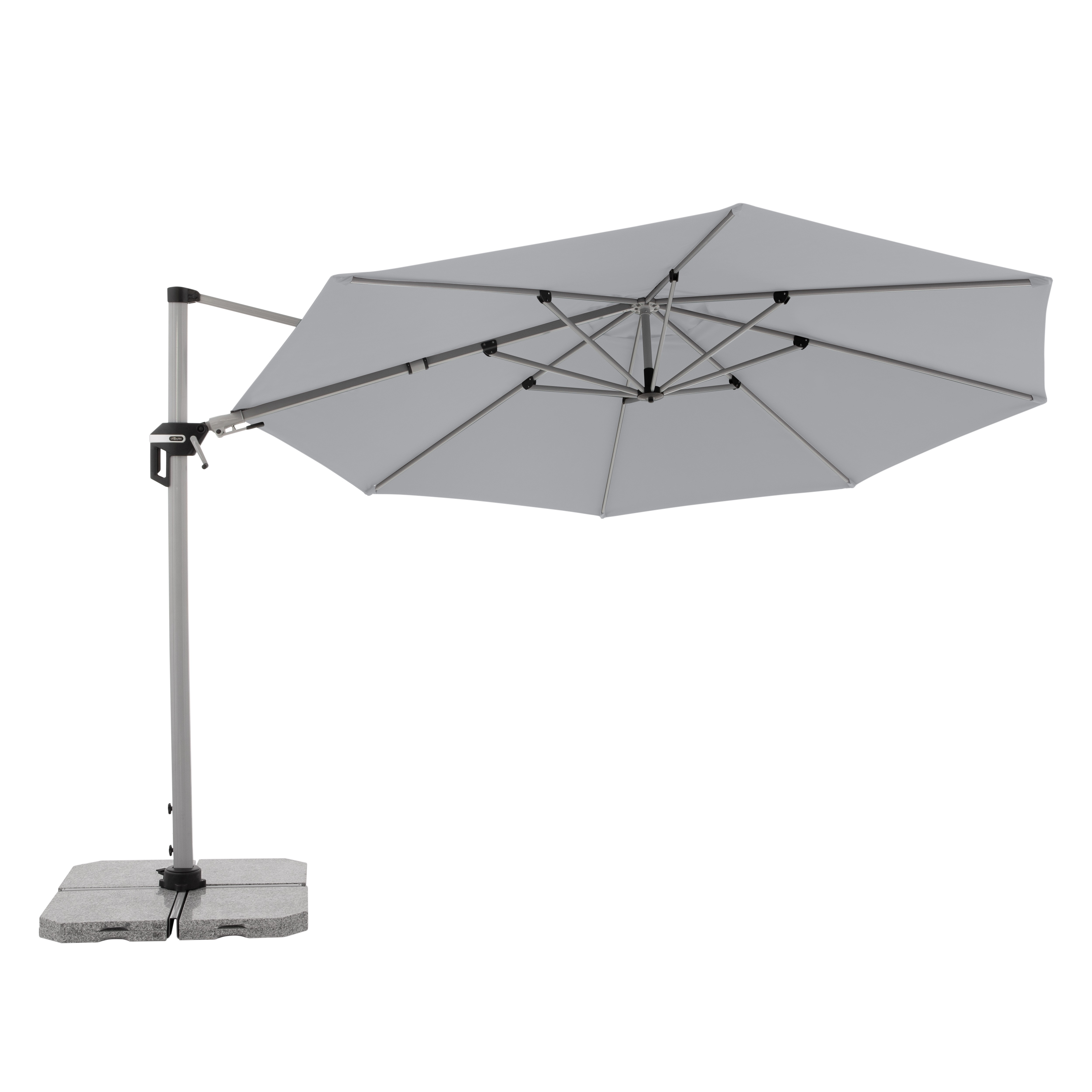 Výkyvný zahradní slunečník s boční tyčí Doppler ACTIVE 370 cm, světle šedá DP446251827 (obrázek 11)