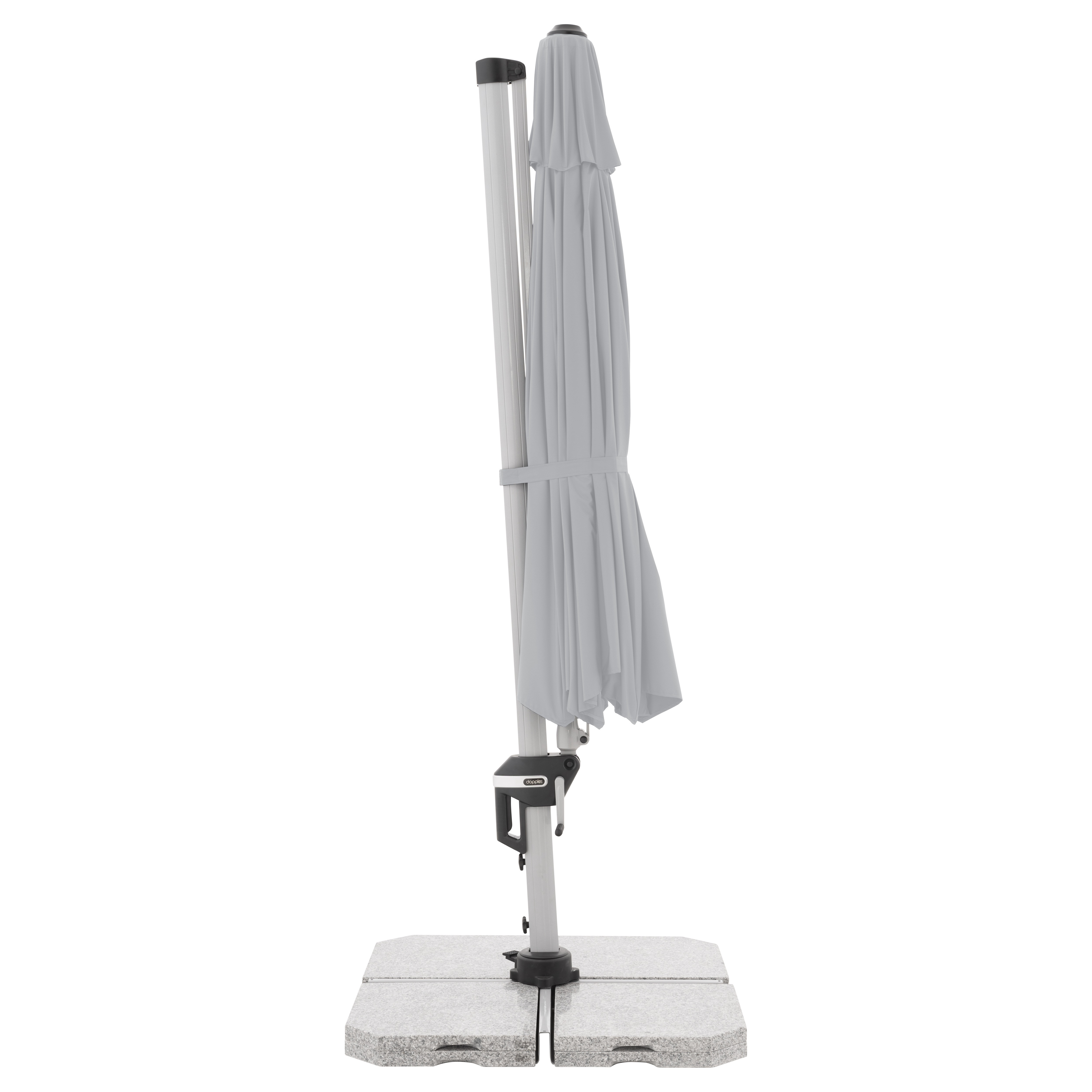 Výkyvný zahradní slunečník s boční tyčí Doppler ACTIVE 370 cm, světle šedá DP446251827 (obrázek 3)