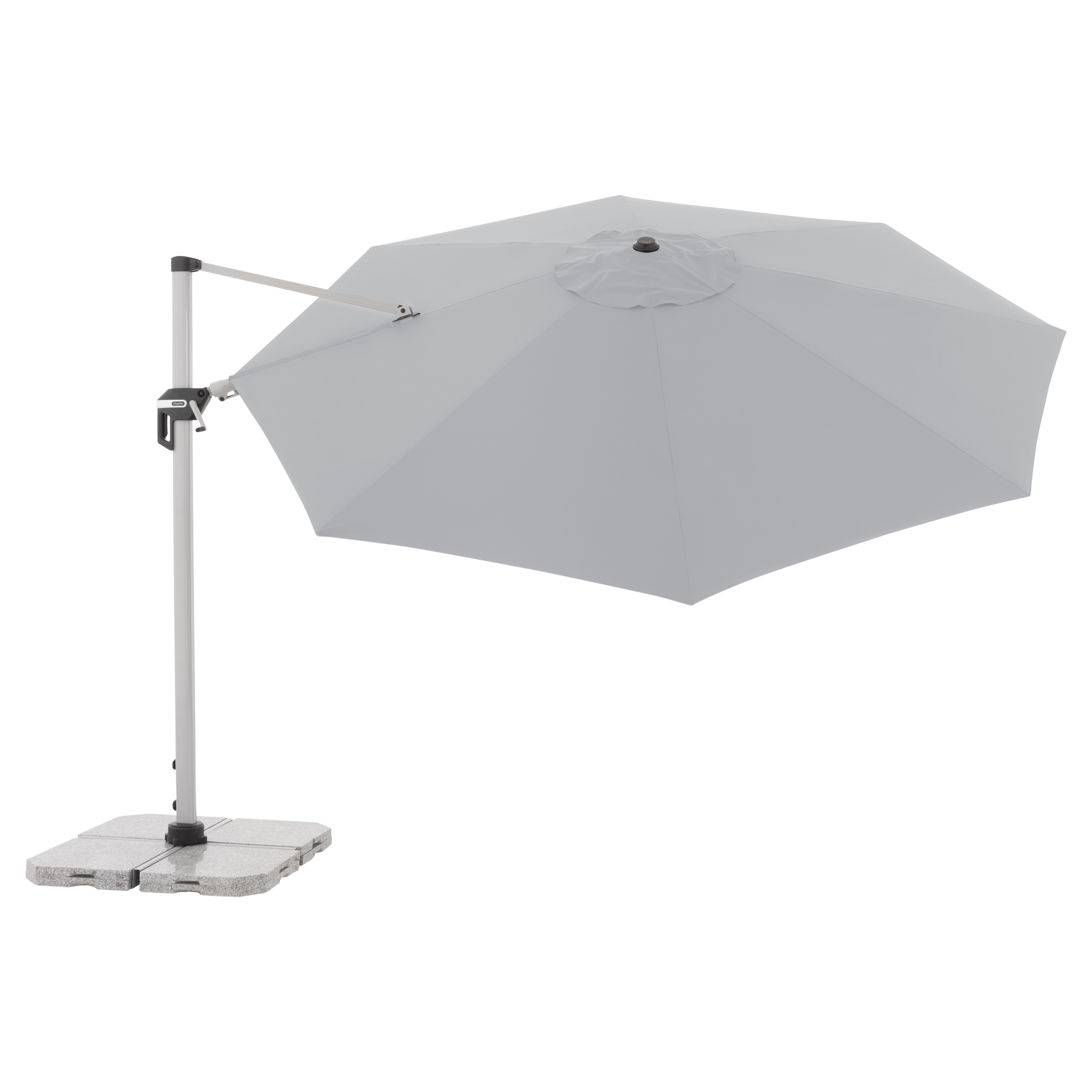 Výkyvný zahradní slunečník s boční tyčí Doppler ACTIVE 370 cm, světle šedá DP446251827 (obrázek 4)