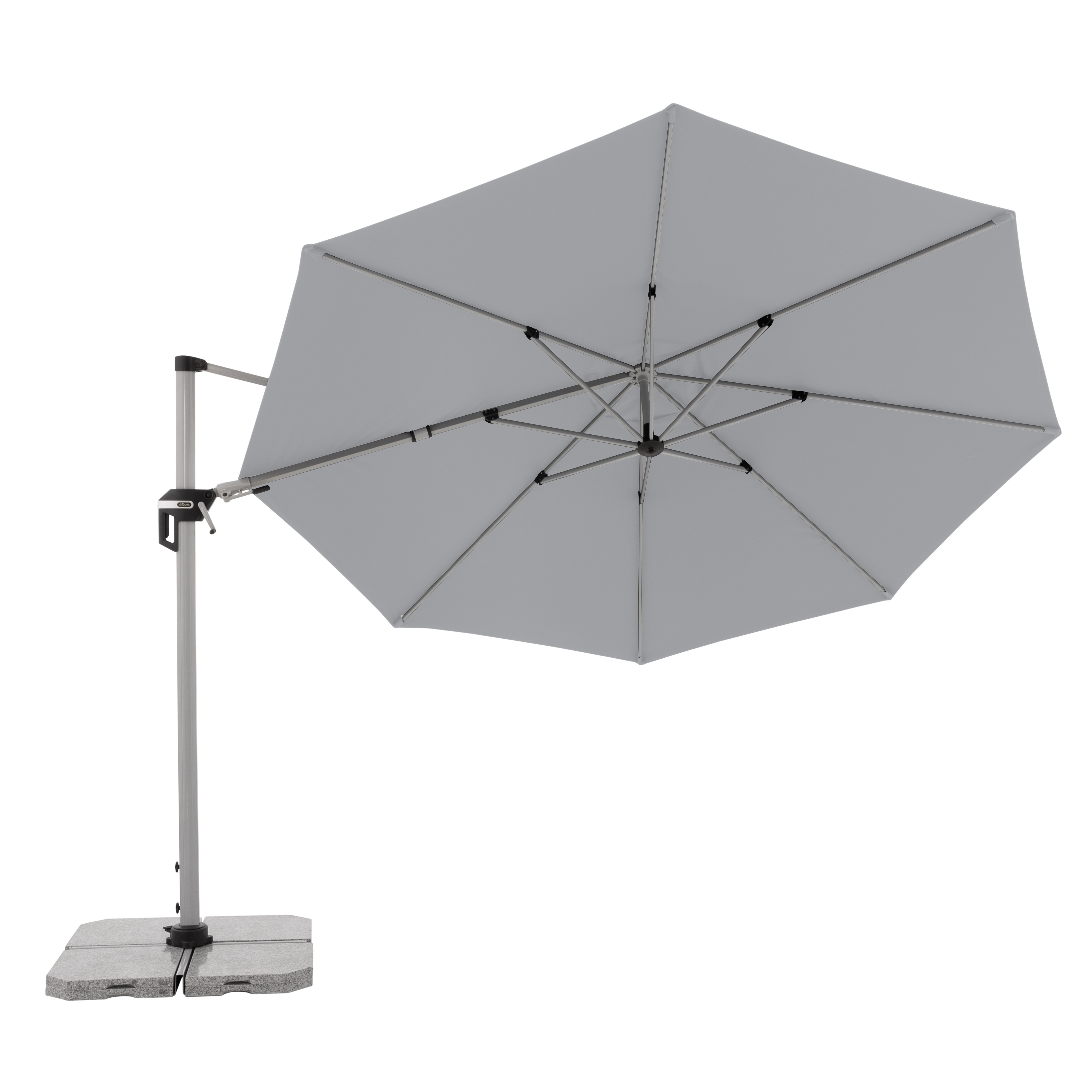 Výkyvný zahradní slunečník s boční tyčí Doppler ACTIVE 370 cm, světle šedá DP446251827 (obrázek 7)