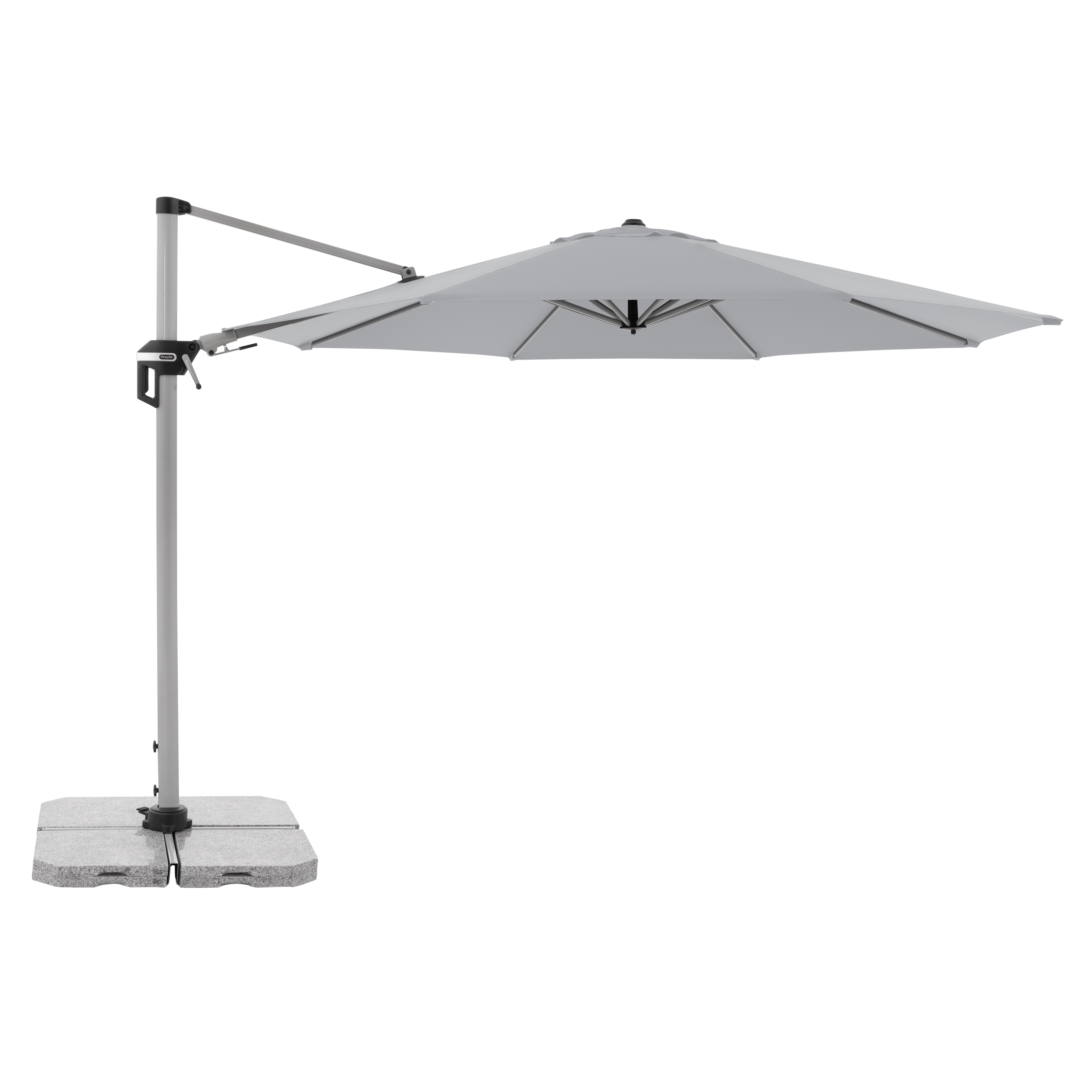 Výkyvný zahradní slunečník s boční tyčí Doppler ACTIVE 370 cm, světle šedá DP446251827 (obrázek 9)