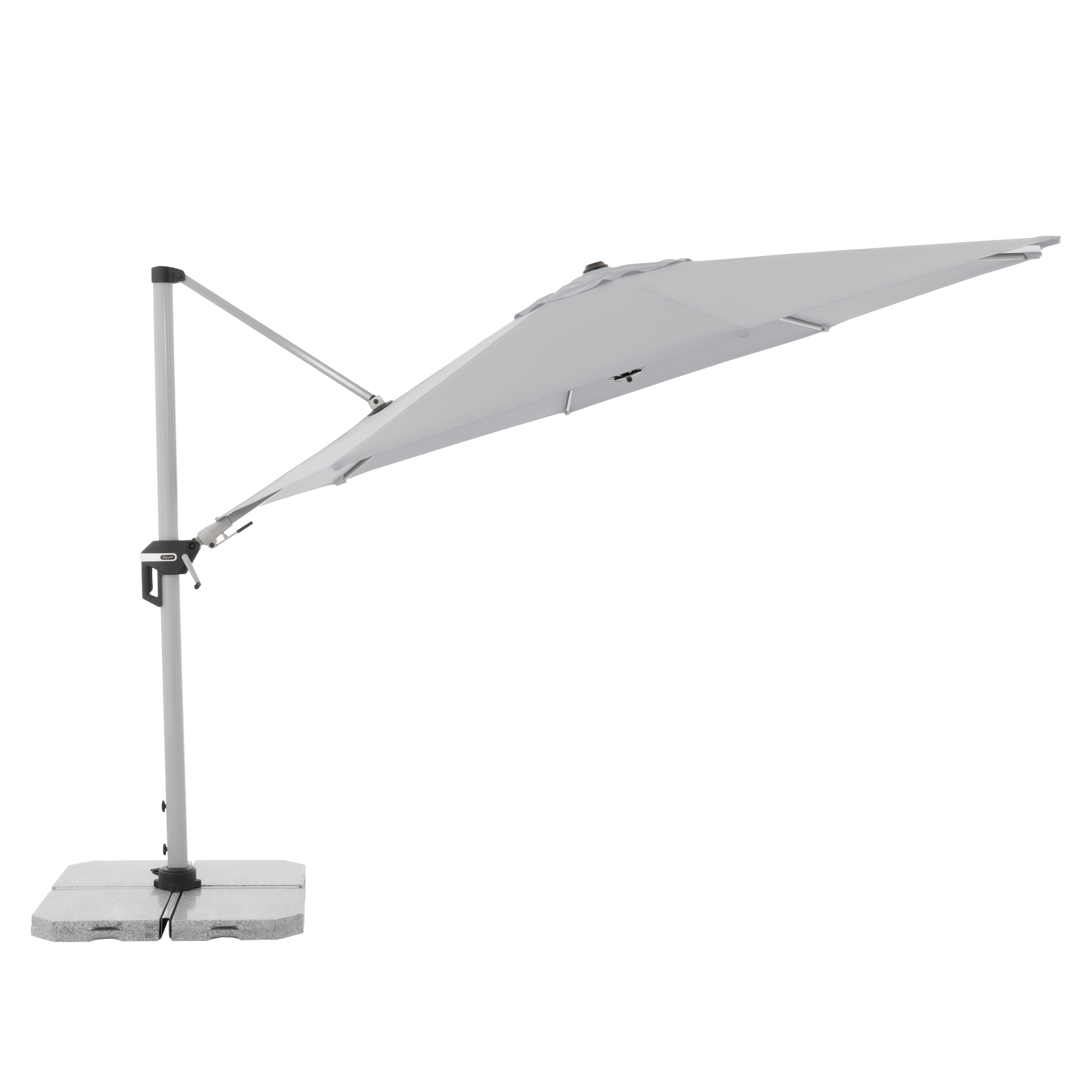 Výkyvný zahradní slunečník s boční tyčí Doppler ACTIVE 370 cm, světle šedá DP446251827 (obrázek 10)
