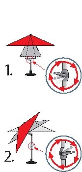 Naklápěcí zahradní slunečník s klikou Doppler ACTIVE 320 cm, hnědá DP434437846 (obrázek 6)
