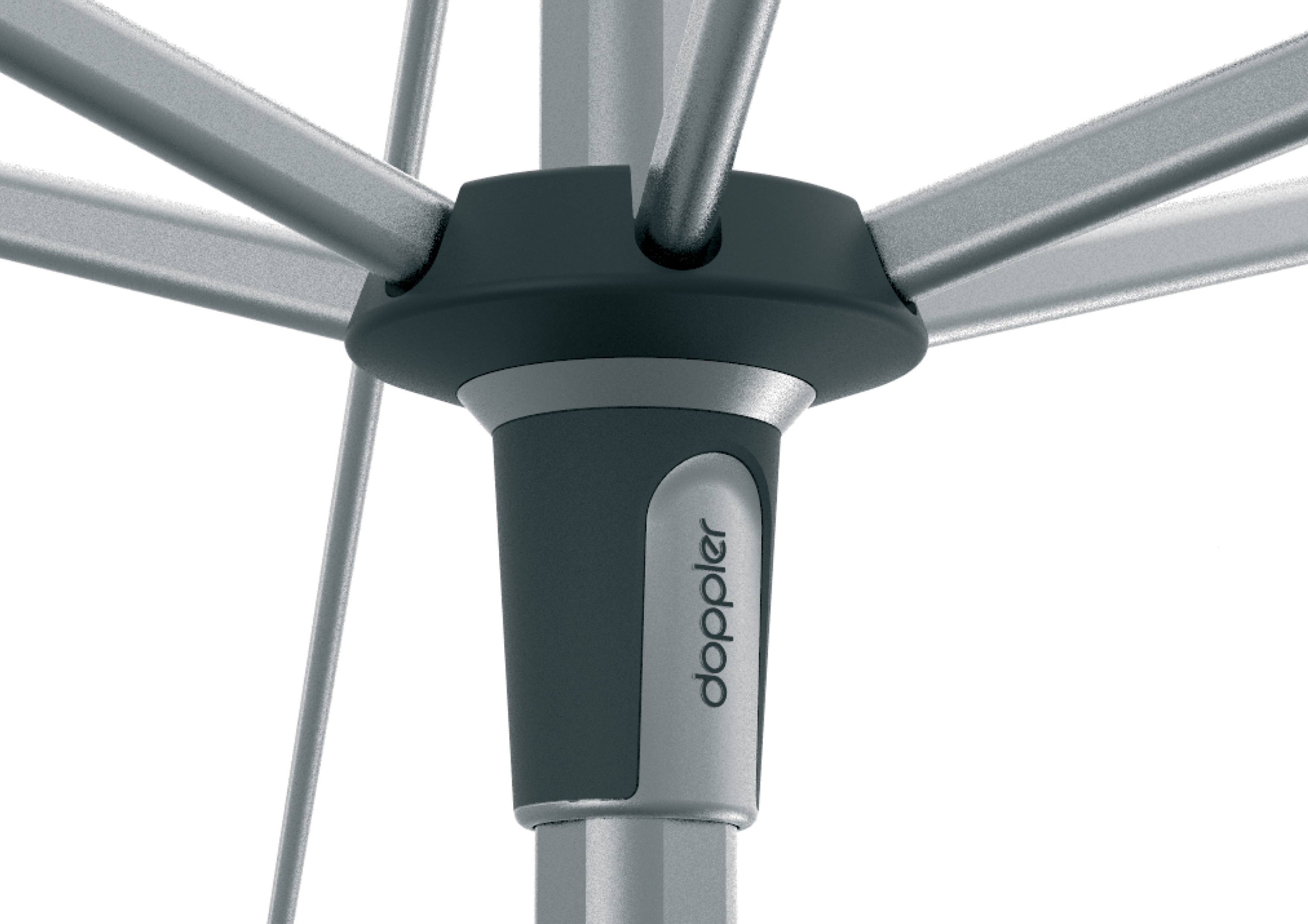 Slunečník s automatickým naklápěním klikou Doppler EXPERT 320 cm, světle šedá DP434441827 (obrázek 11)