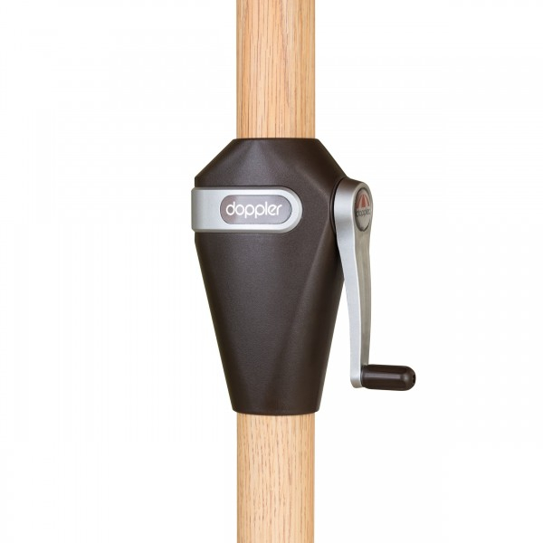Slunečník s klikou s ULTRA UV ochranou Doppler ALU WOOD 3,5 m, hnědá DP438316846 (obrázek 9)