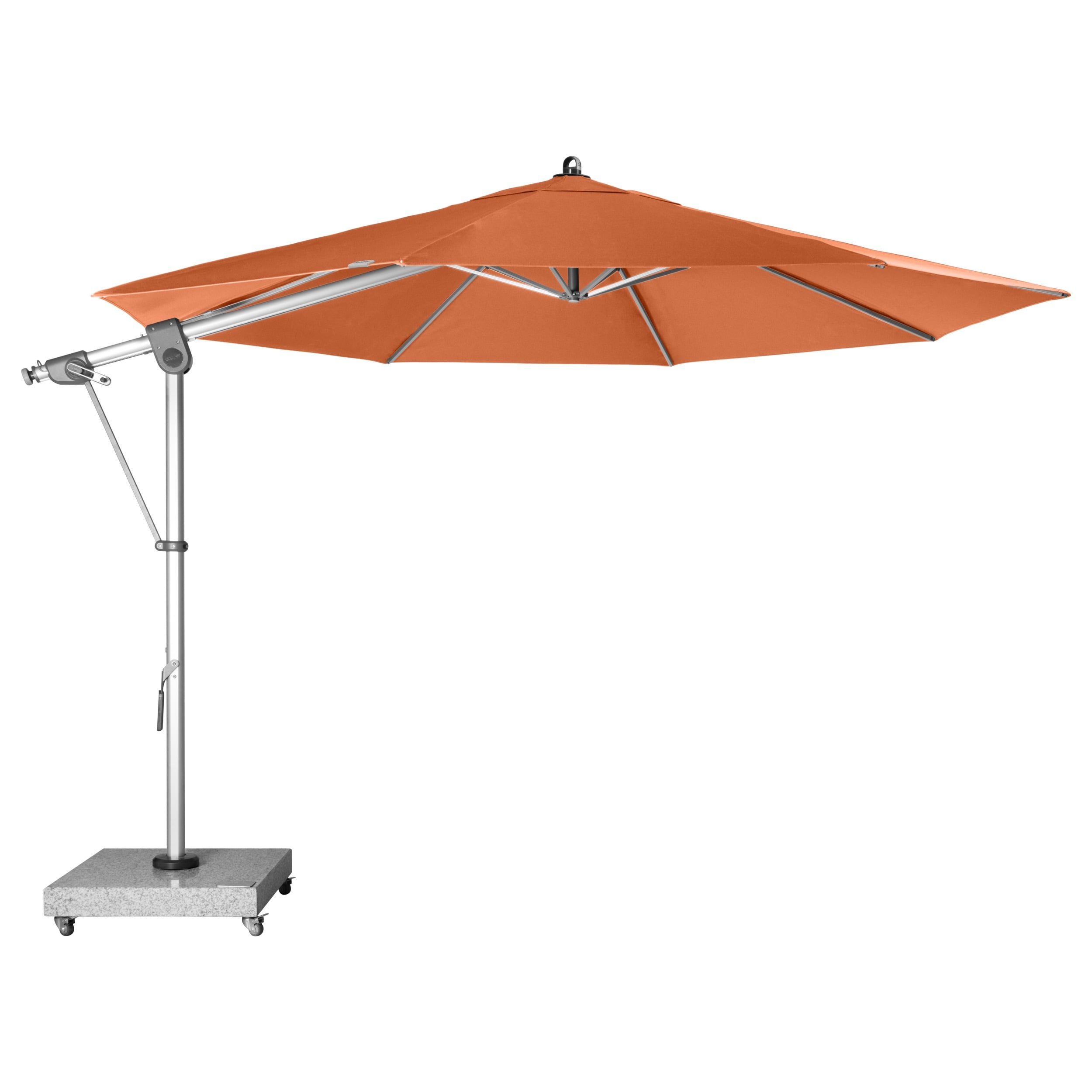 Zahradní výkyvný slunečník s boční tyčí Doppler EXPERT 350P, terakota DP438247T831