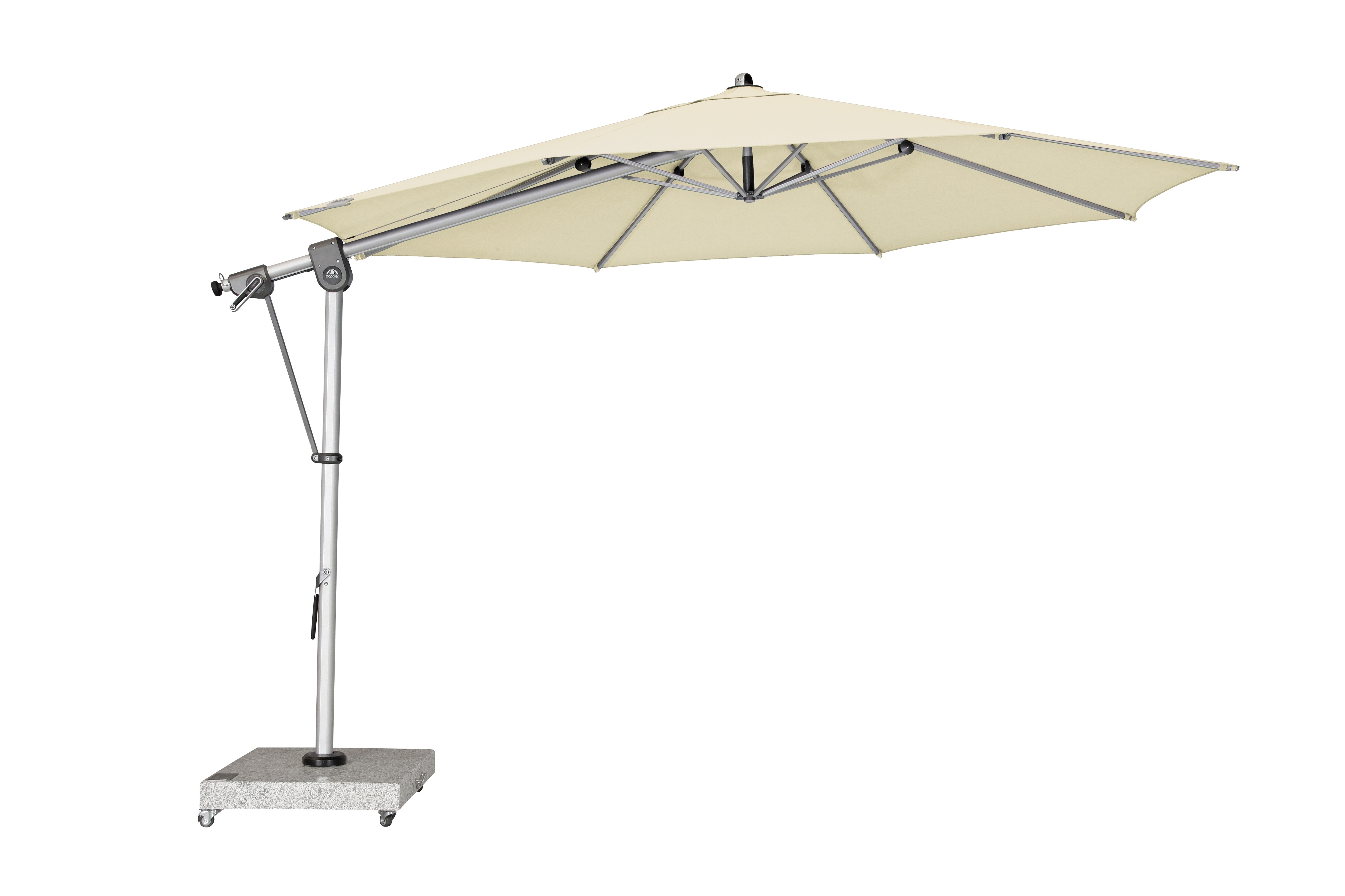 Zahradní výkyvný slunečník s boční tyčí Doppler EXPERT 350P, přírodní DP438247T820